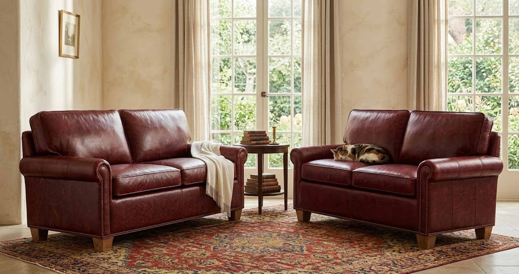 Bima Leather Full Size Sleeper Sofa - Image 3