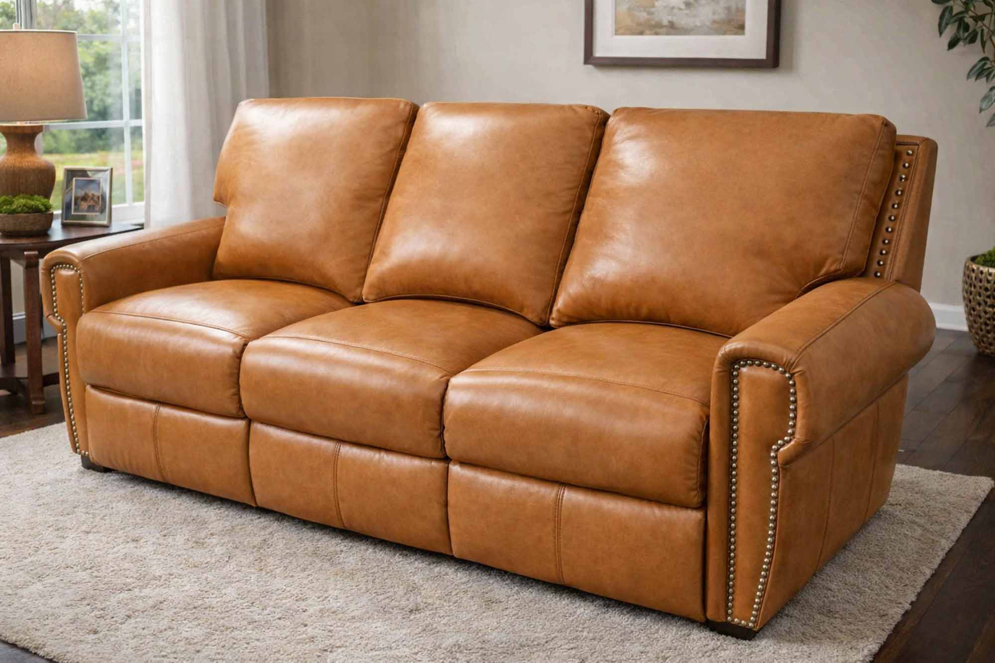 Bismarck Leather Full Size Sofa Sleeper - Image 2