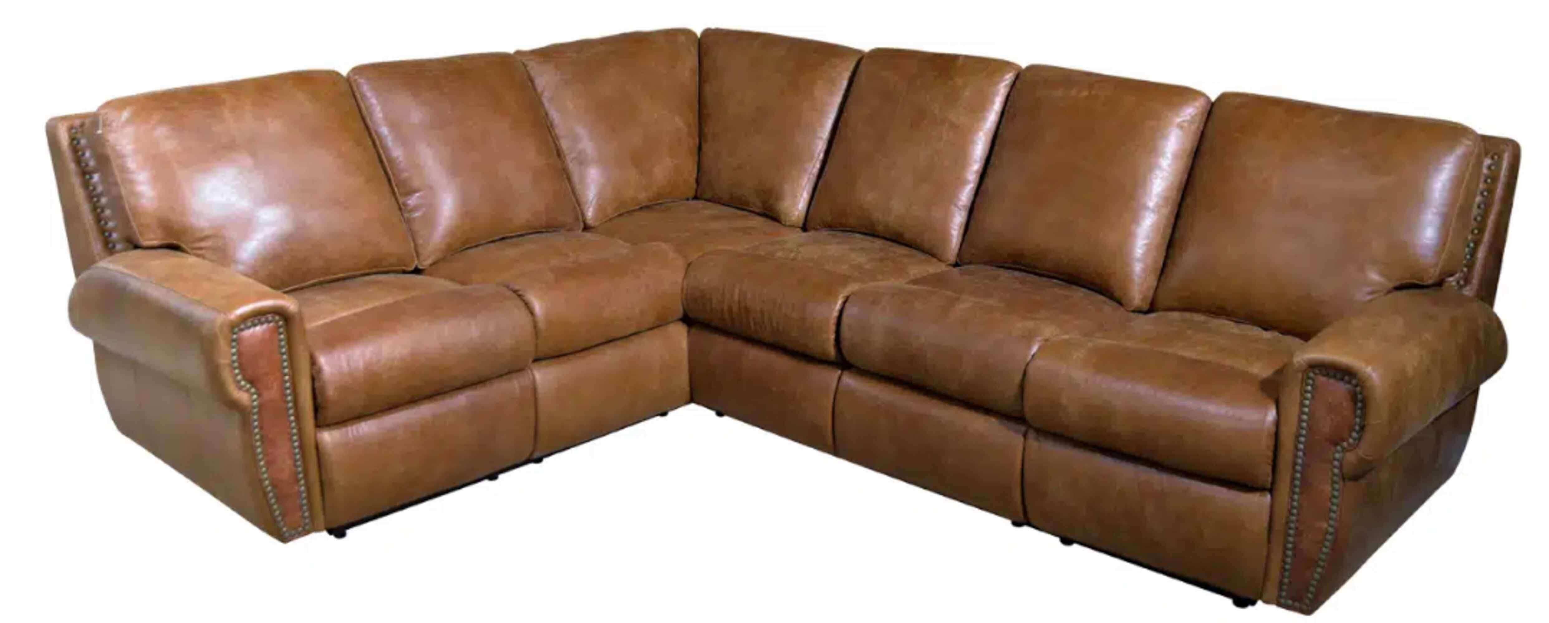 Bismarck Leather Reclining Sectional