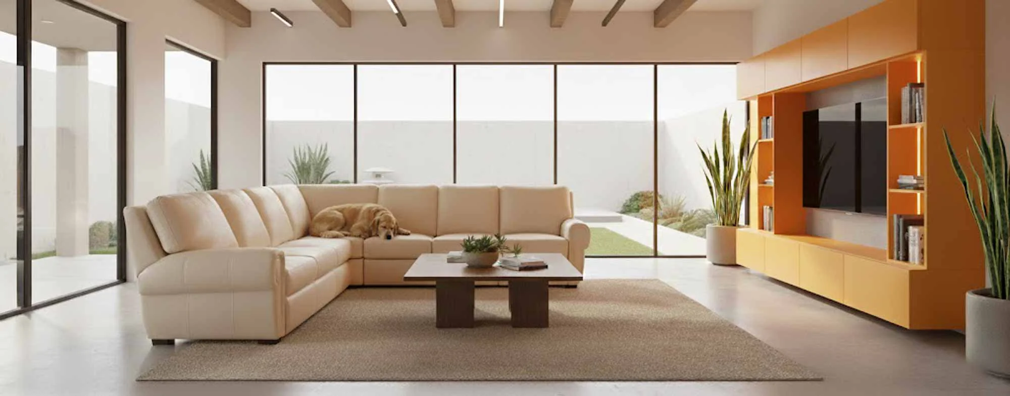 Bismarck Leather Reclining Sectional - Image 4