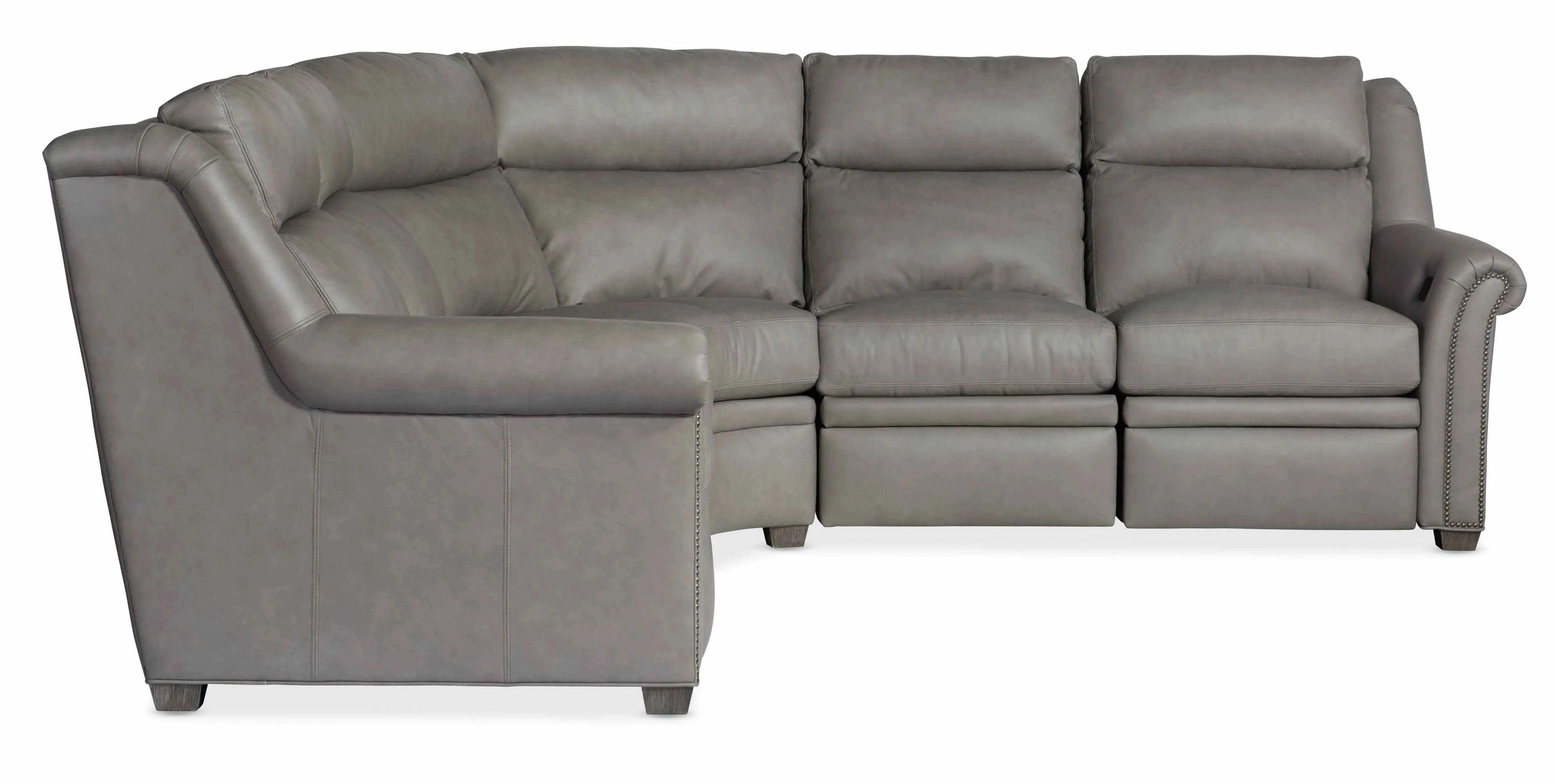 Bolton Leather Power Reclining Sectional With Articulating Headrest - Image 2