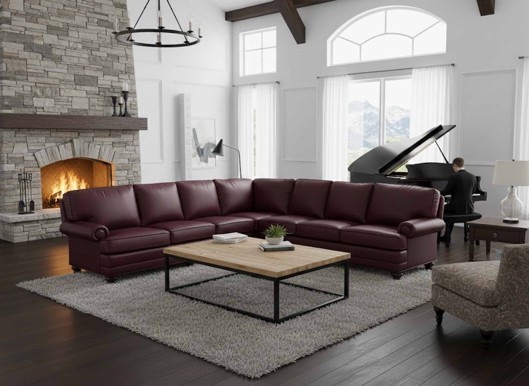 Bon Aire Leather Sectional - Image 4