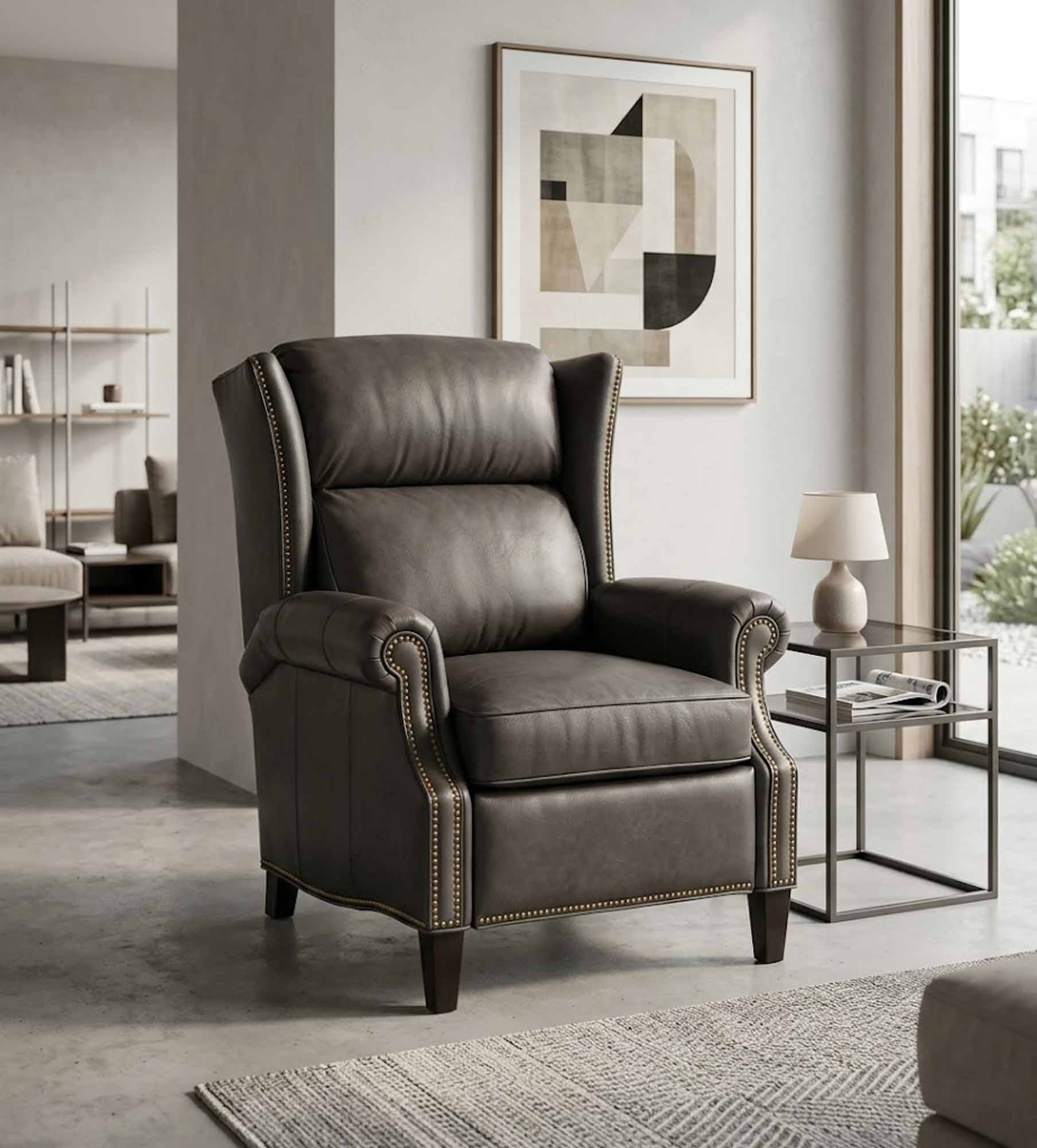 Broderick Leather Recliner - Image 8