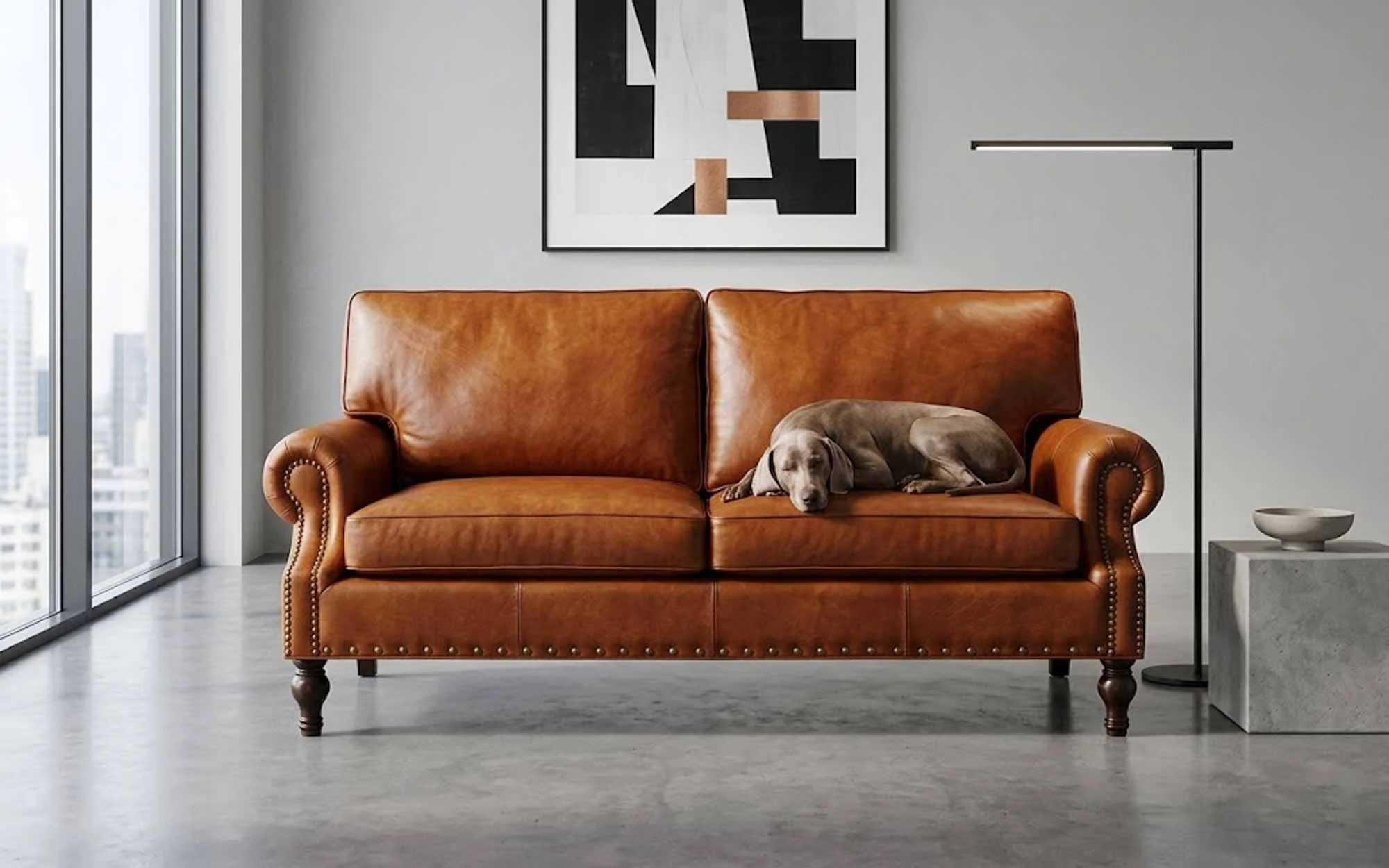 Bronson Leather Loveseat - Image 3