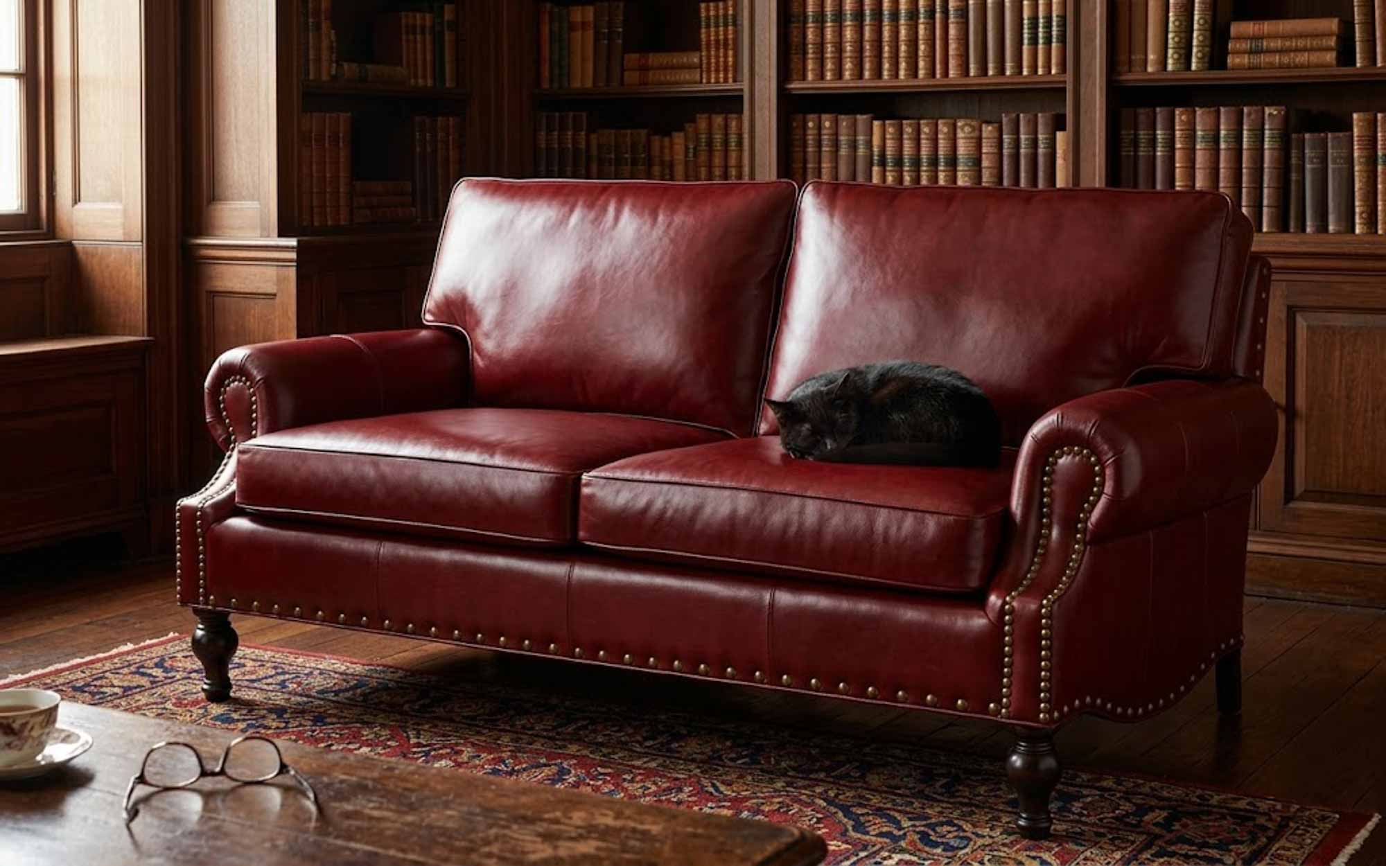 Bronson Leather Loveseat - Image 4