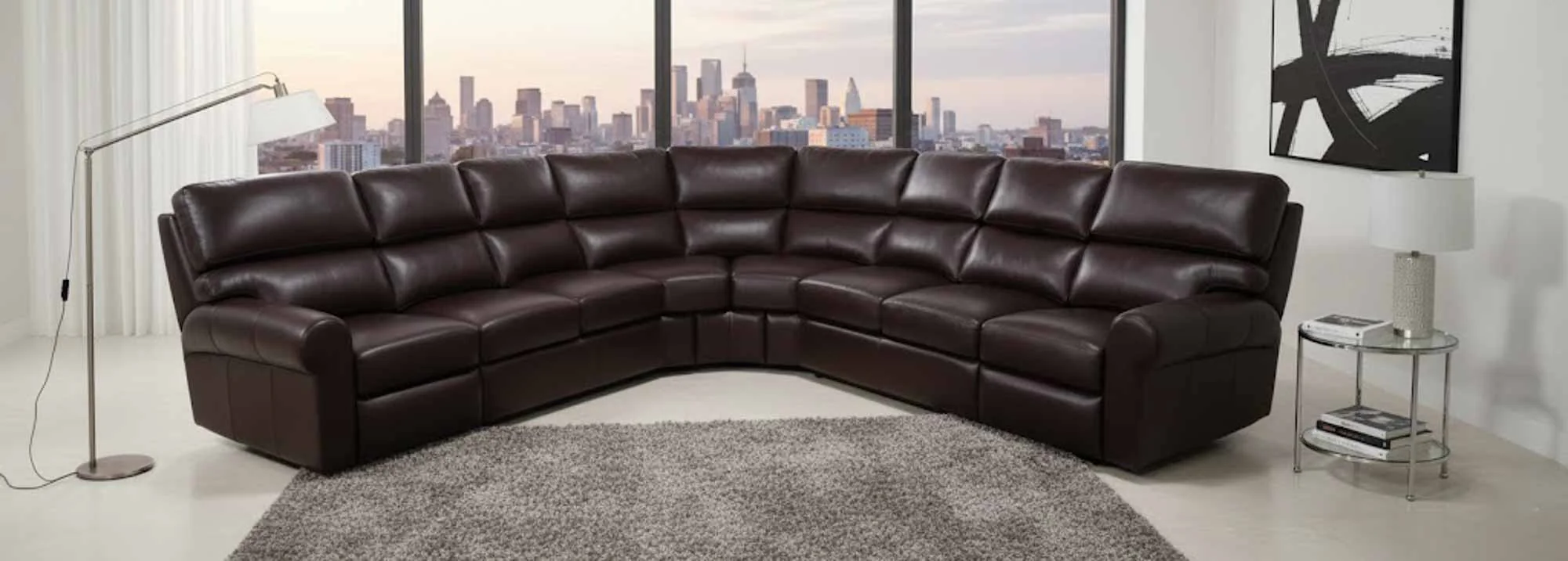 Brookfield Leather Reclining Sectional - Image 8
