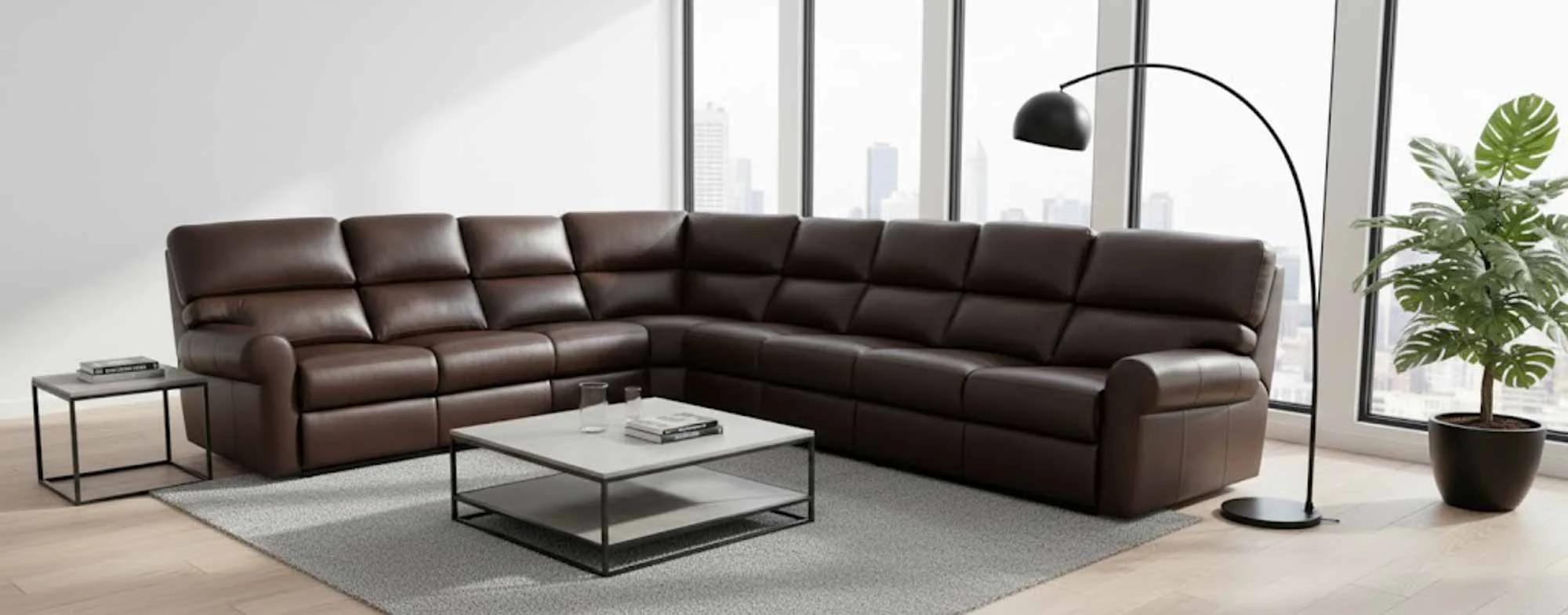 Brookhaven Leather Reclining Sectional - Image 6