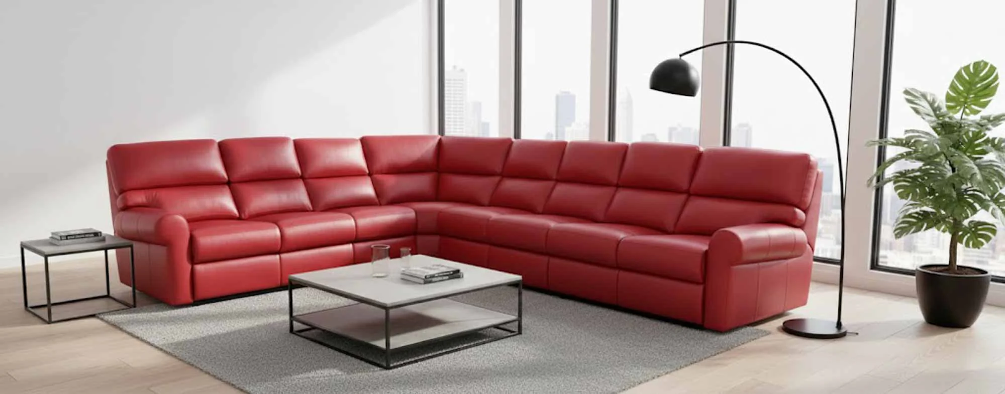 Brookhaven Leather Reclining Sectional - Image 7