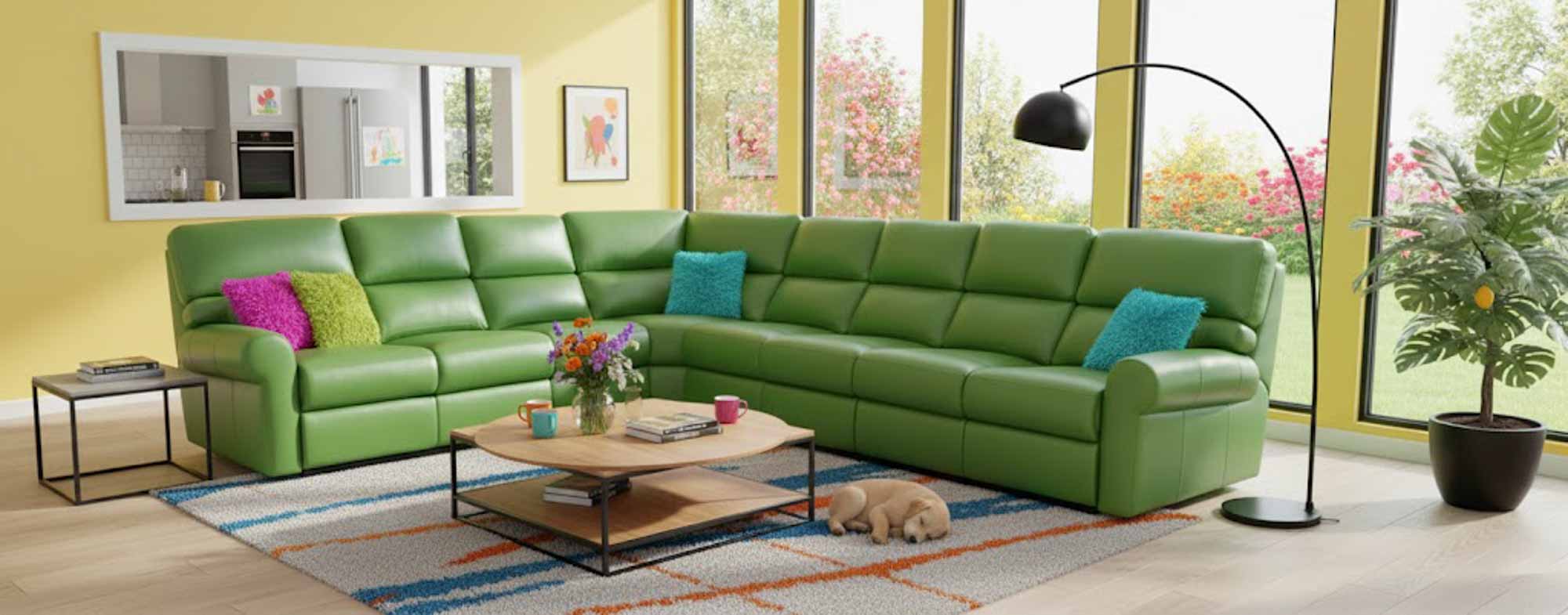 Brookhaven Leather Reclining Sectional - Image 8