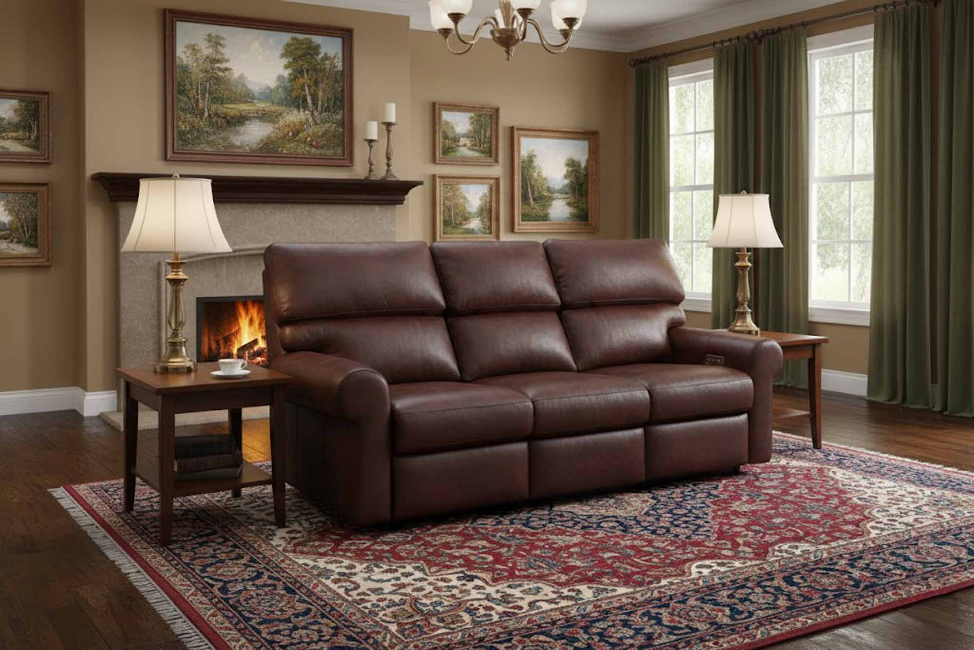 Brookhaven Leather Reclining Sofa - Image 6