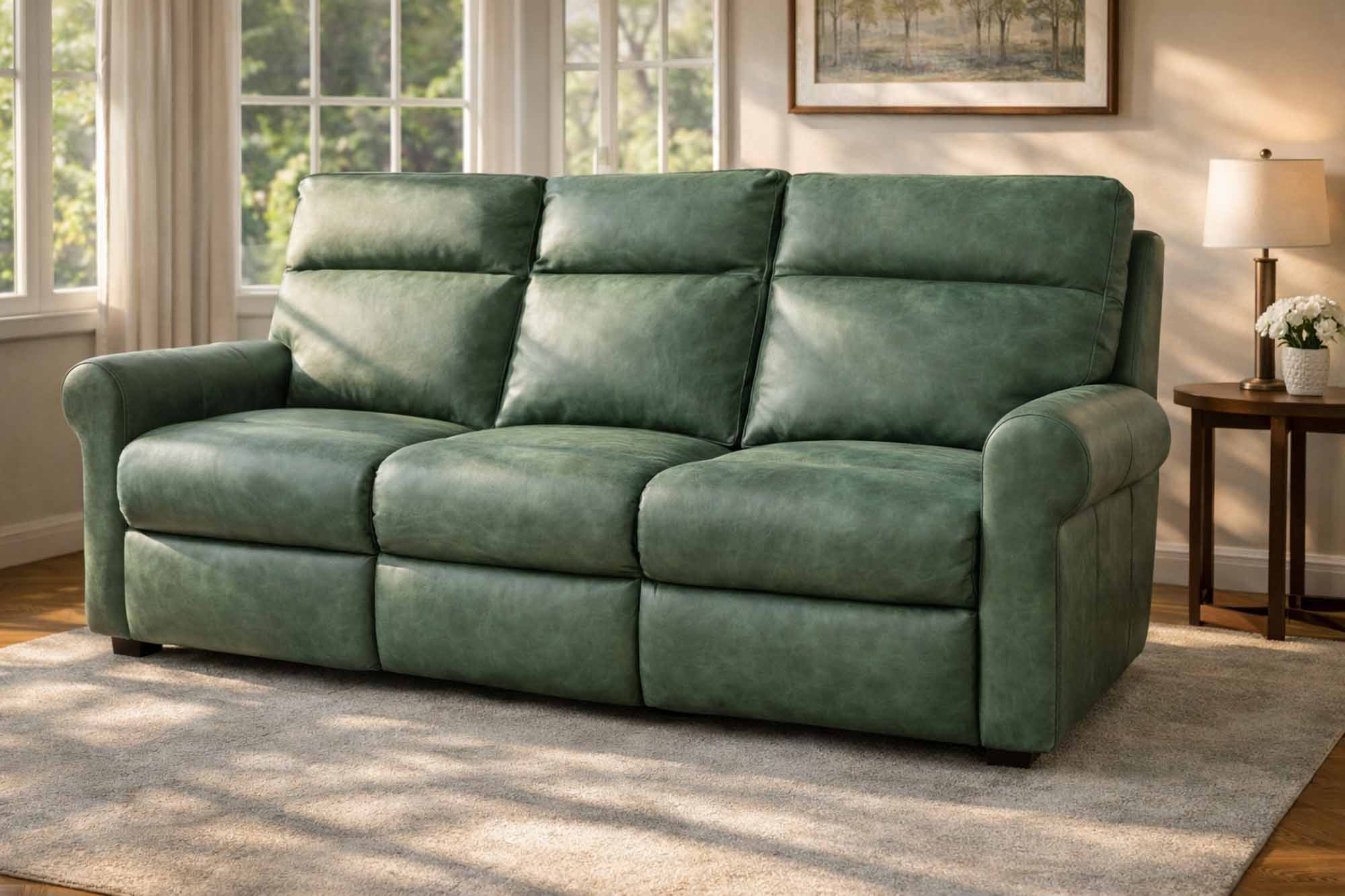 Brookhurst Leather Power Reclining Loveseat With Articulating Headrest - Image 3