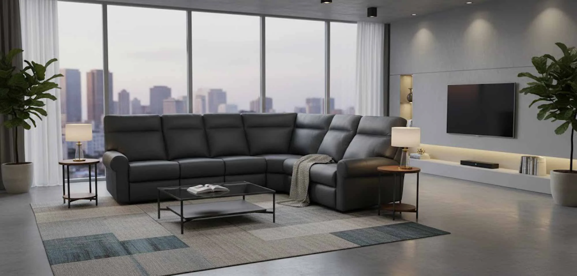 Brookhurst Leather Sectional - Image 4