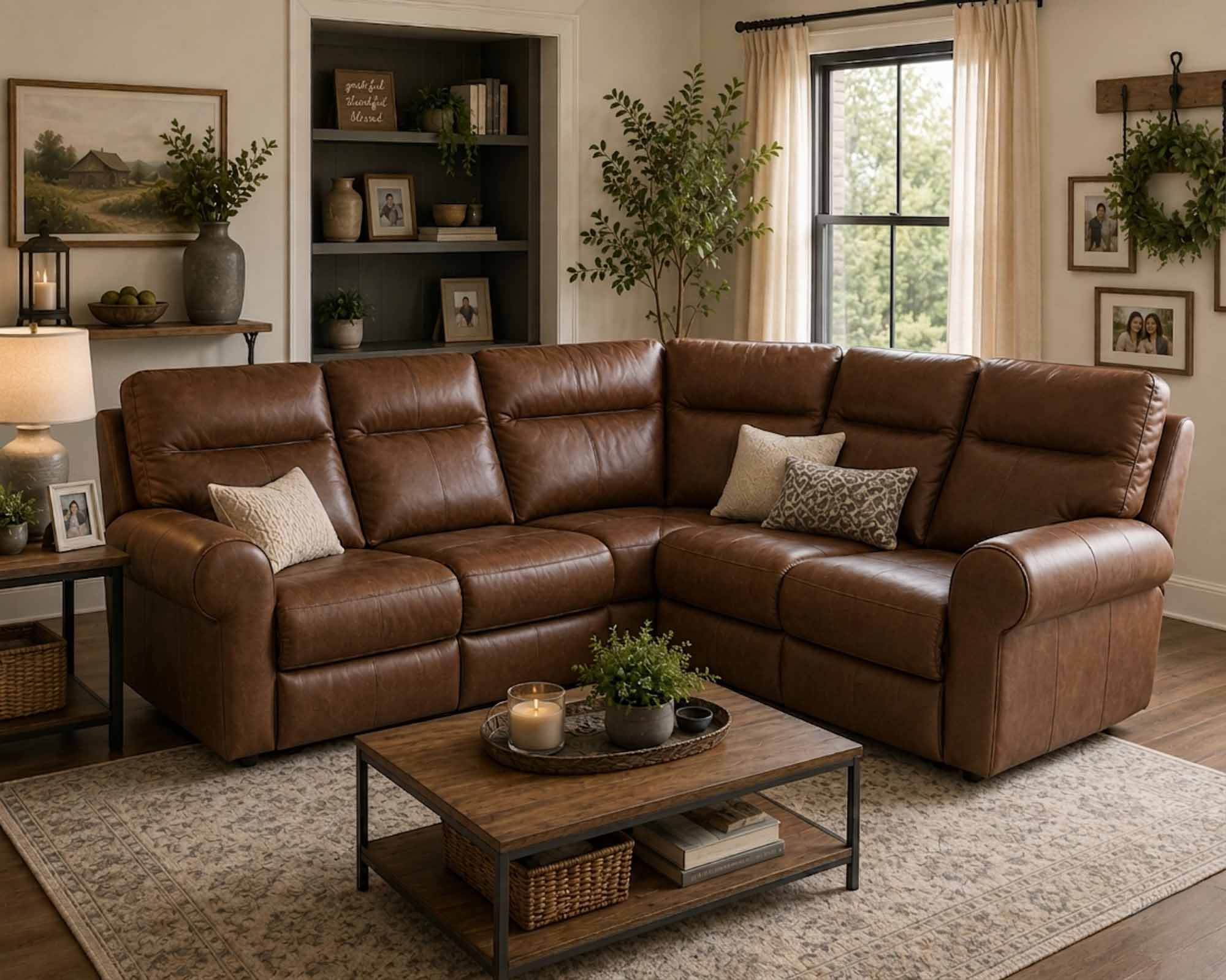 Brookhurst Leather Sectional - Image 5