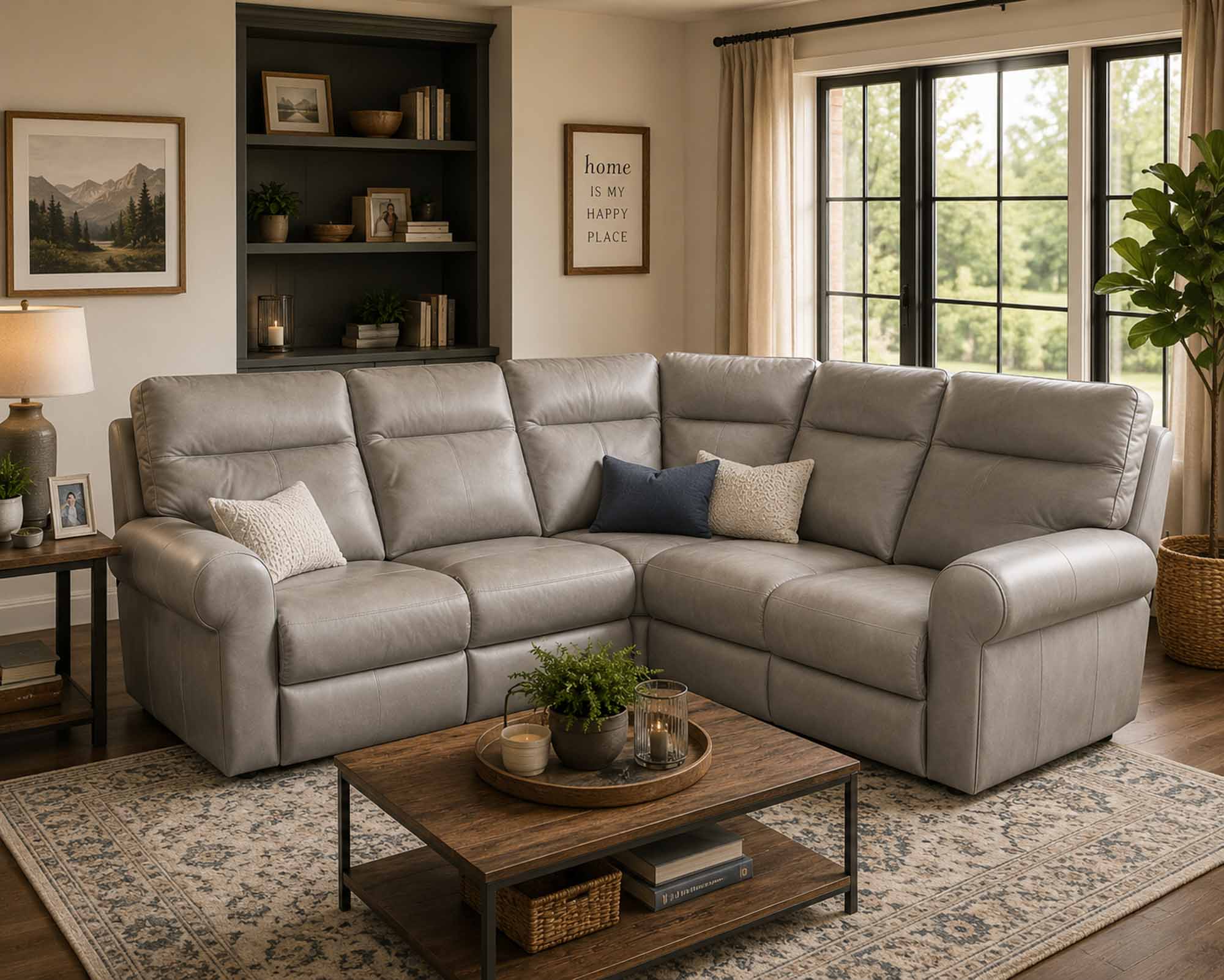 Brookhurst Leather Sectional - Image 6