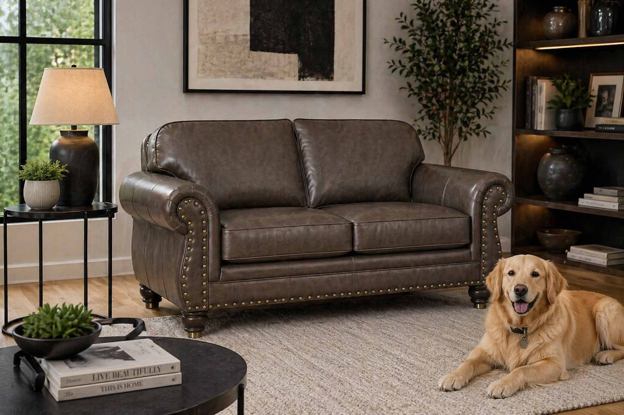 Brynn Leather Loveseat - Image 3