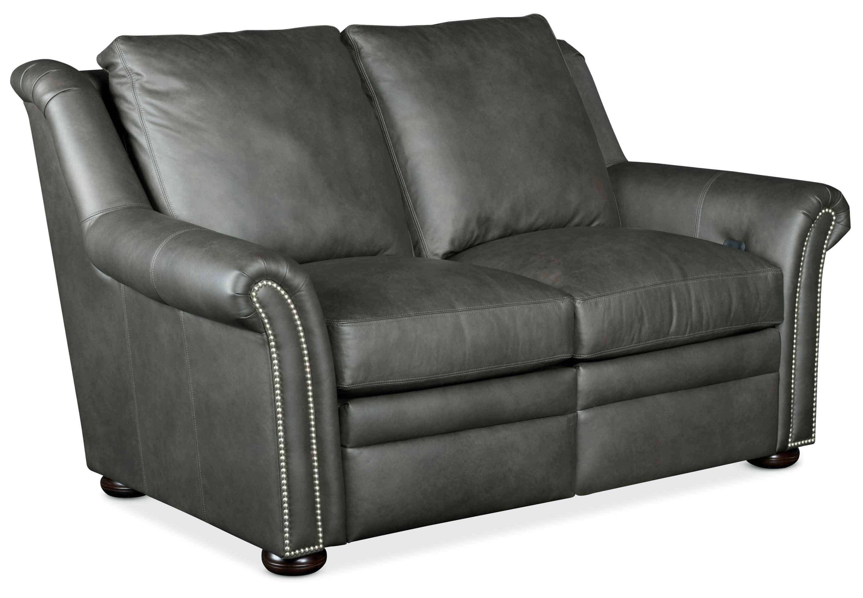 Burke Leather Power Reclining Loveseat