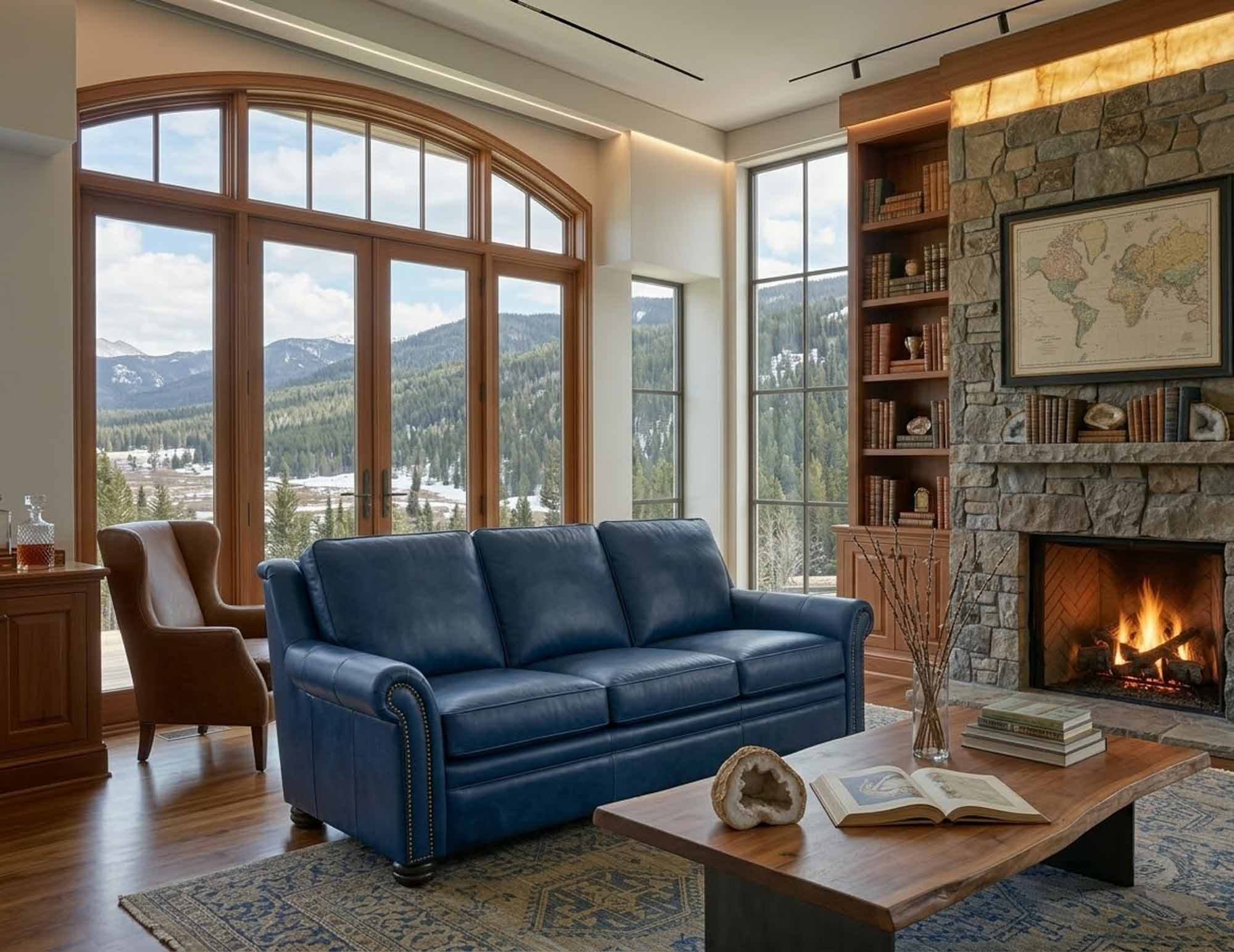 Burke Leather Power Reclining Sofa - Image 8