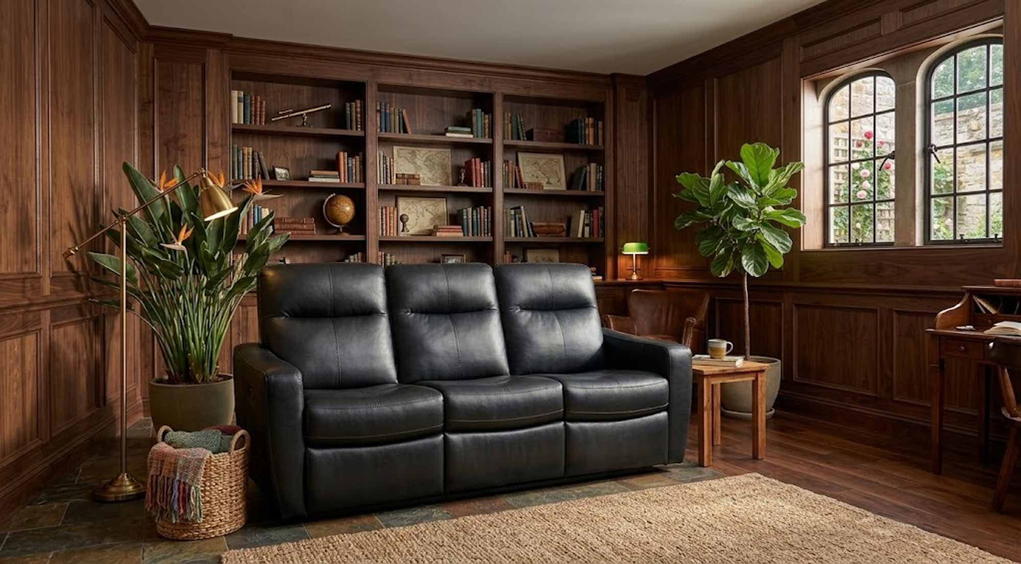 Cairo Leather Power Reclining Sofa With Articulating Headrest - Image 9