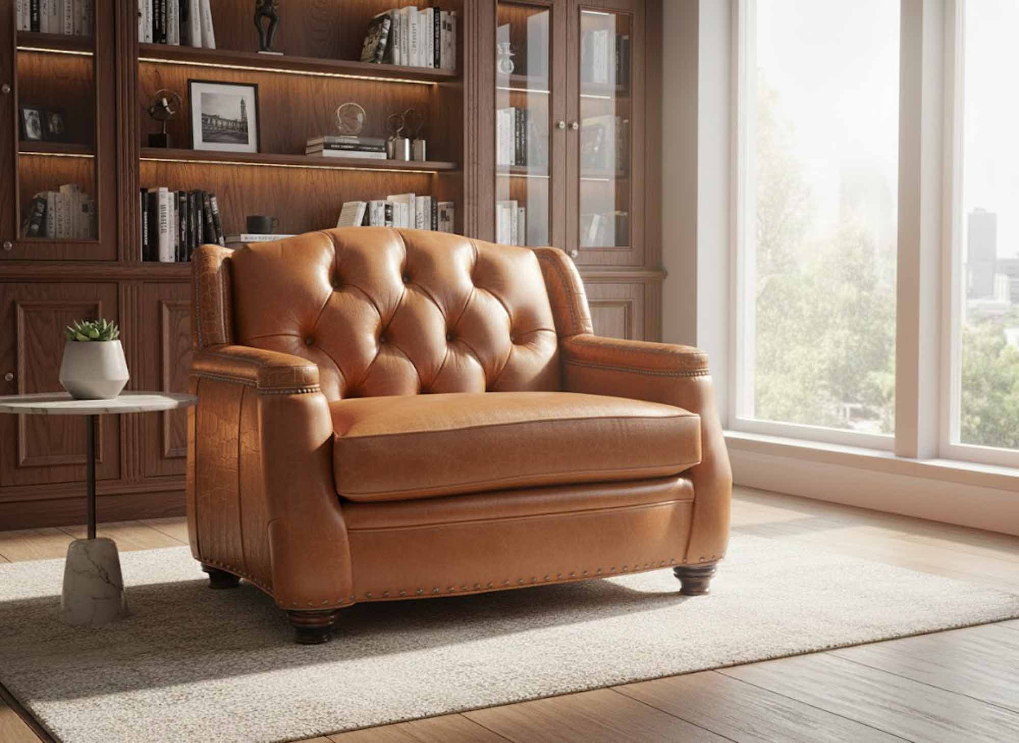 Callahan Leather Chair And A Half - Image 7