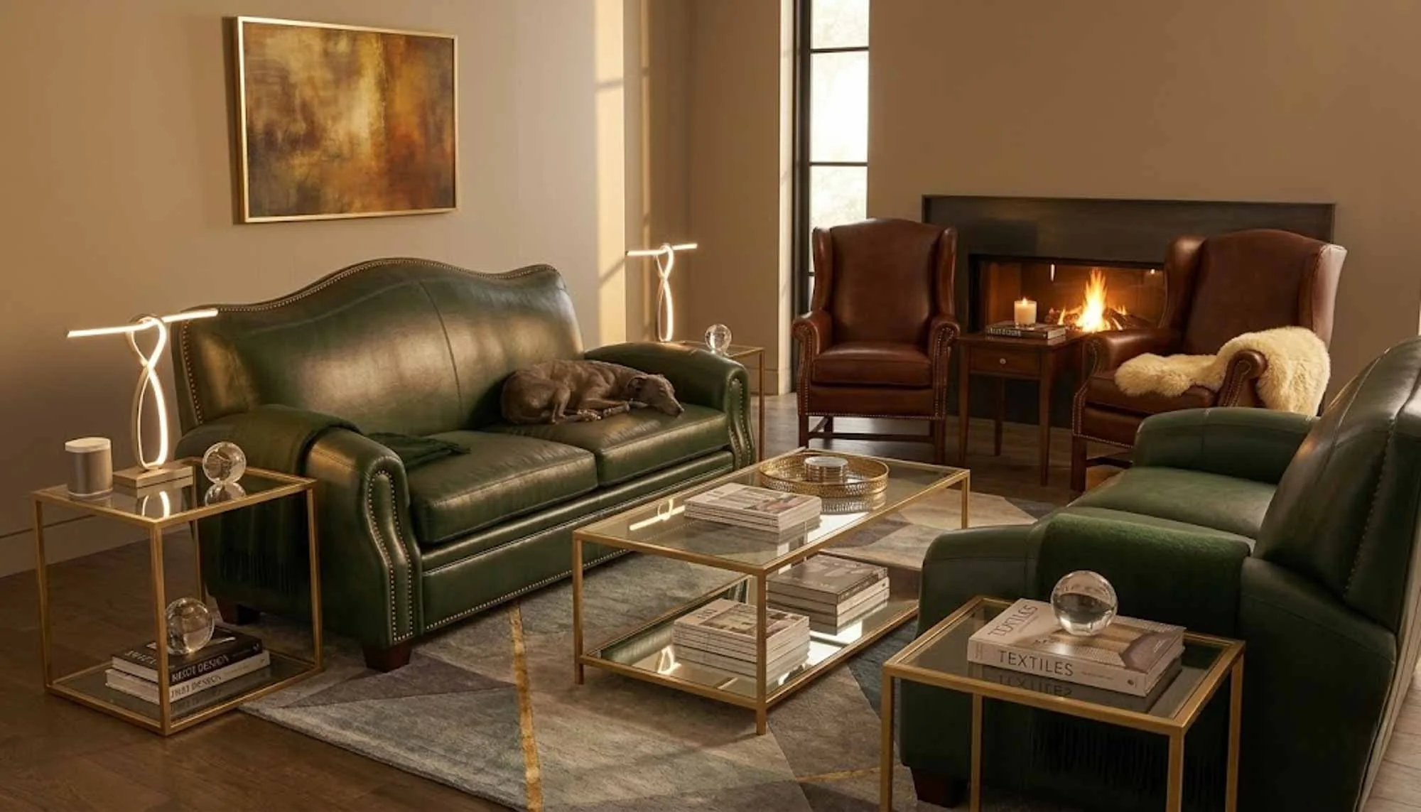 Camelback Leather Loveseat - Image 4