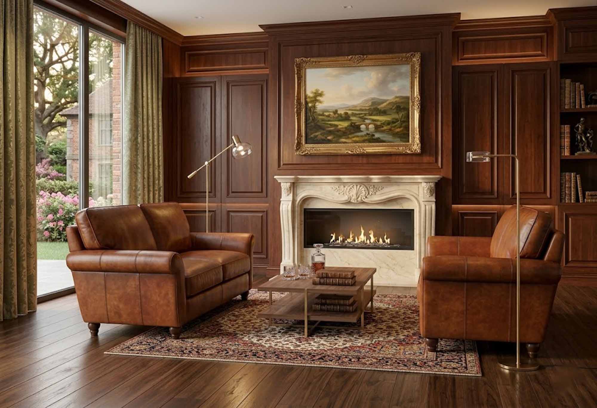 Cameo Leather Loveseat - Image 9