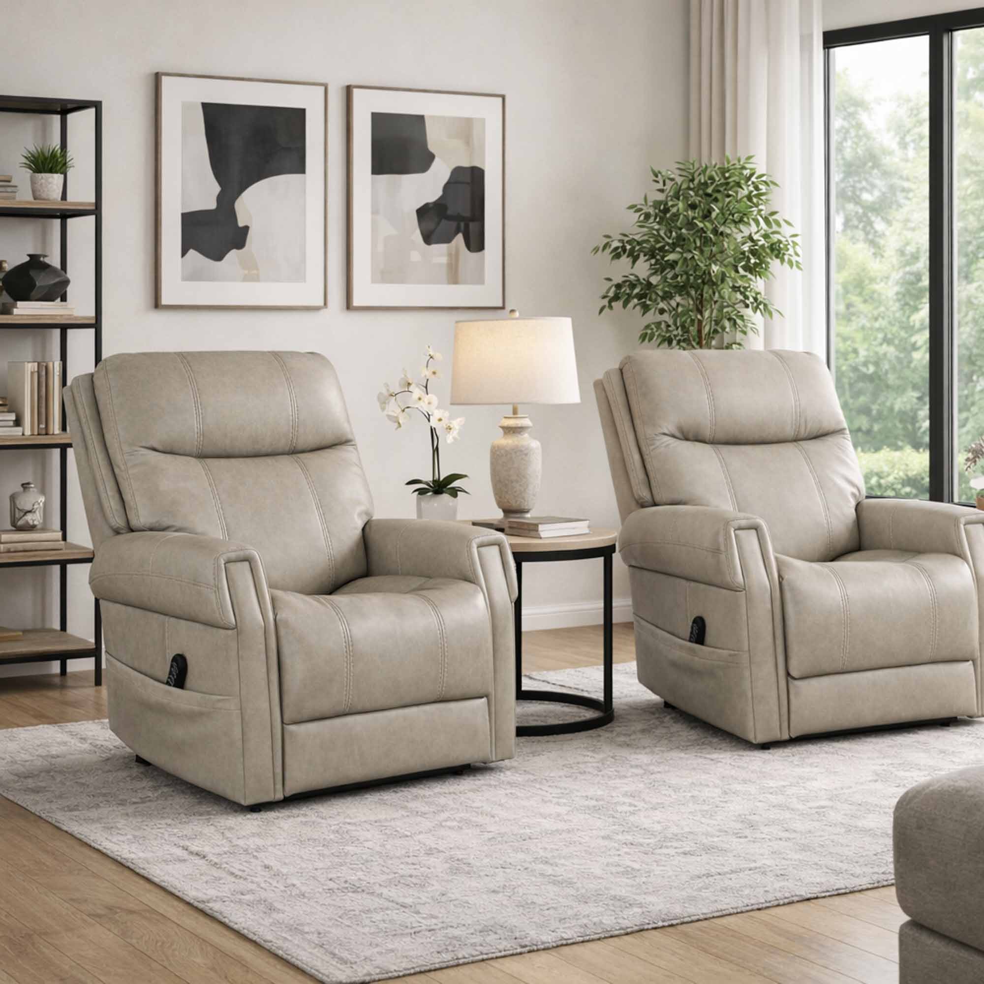 Cameron Leather Power Lift Recliner With Articulating Headrest And Lumbar - Image 10