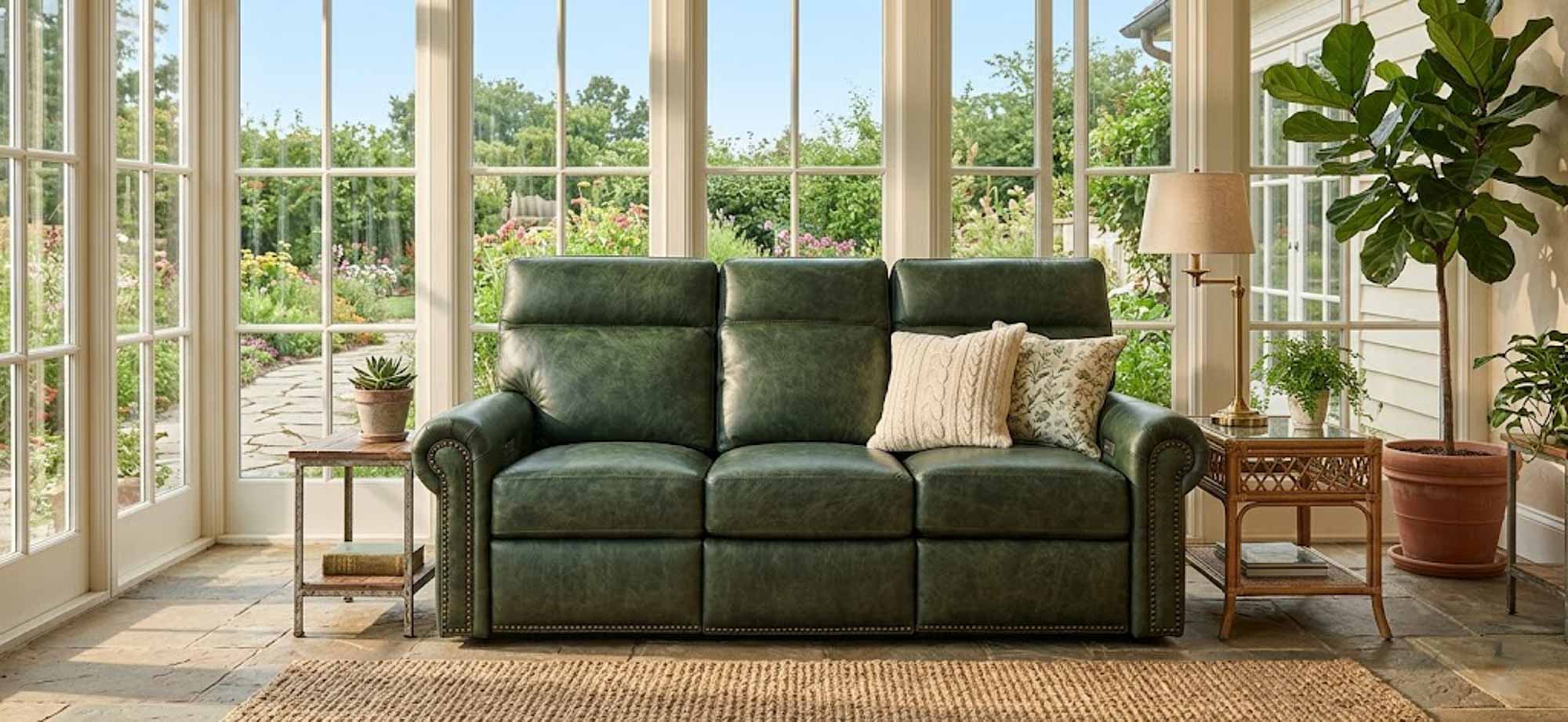 Campbell Leather Power Reclining Sofa With Articulating Headrest - Image 5