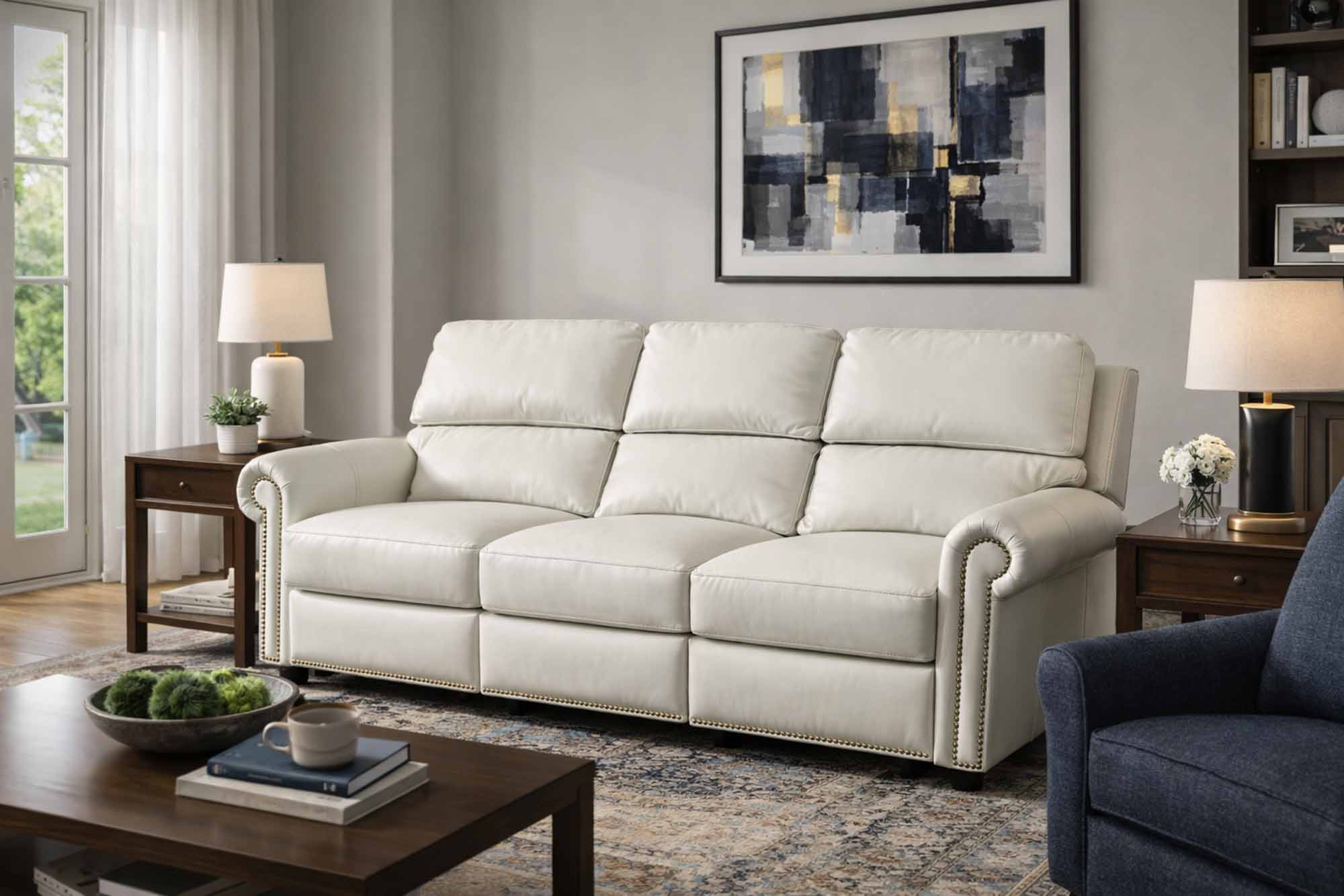 Carlton Leather Reclining Loveseat - Image 3