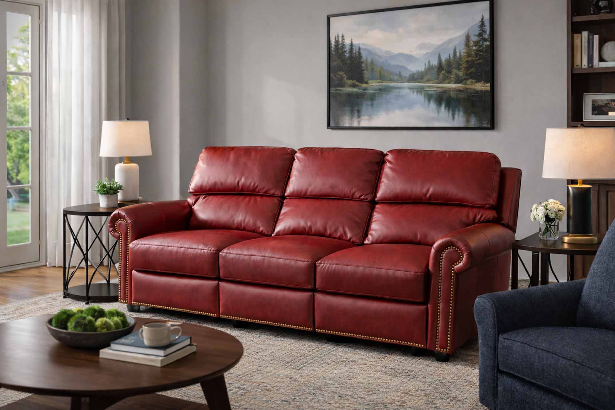 Carlton Leather Reclining Sofa - Image 3