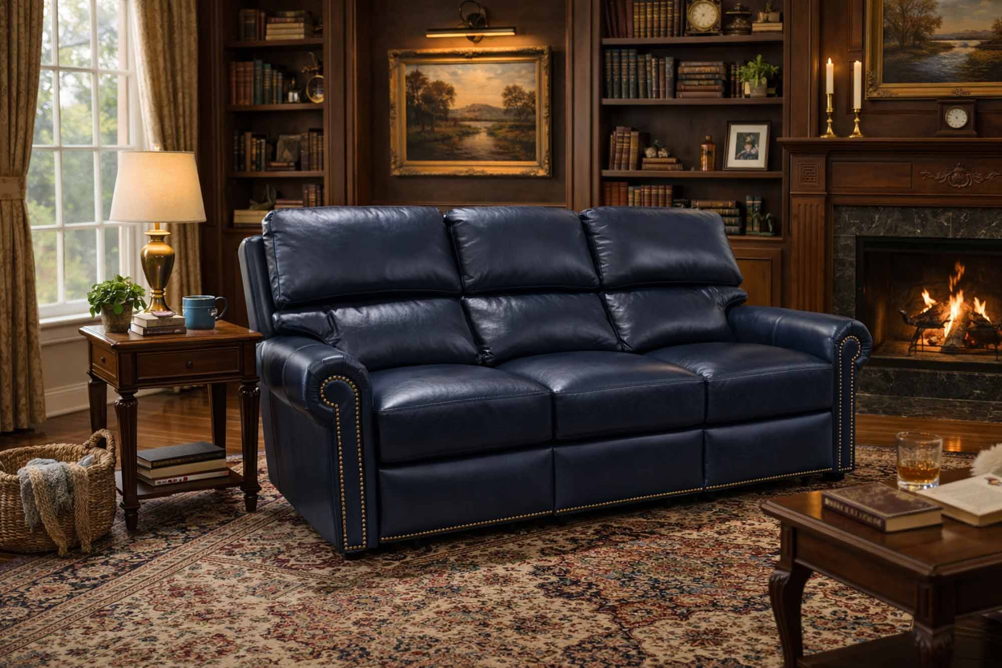 Carlton Leather Reclining Sofa - Image 4