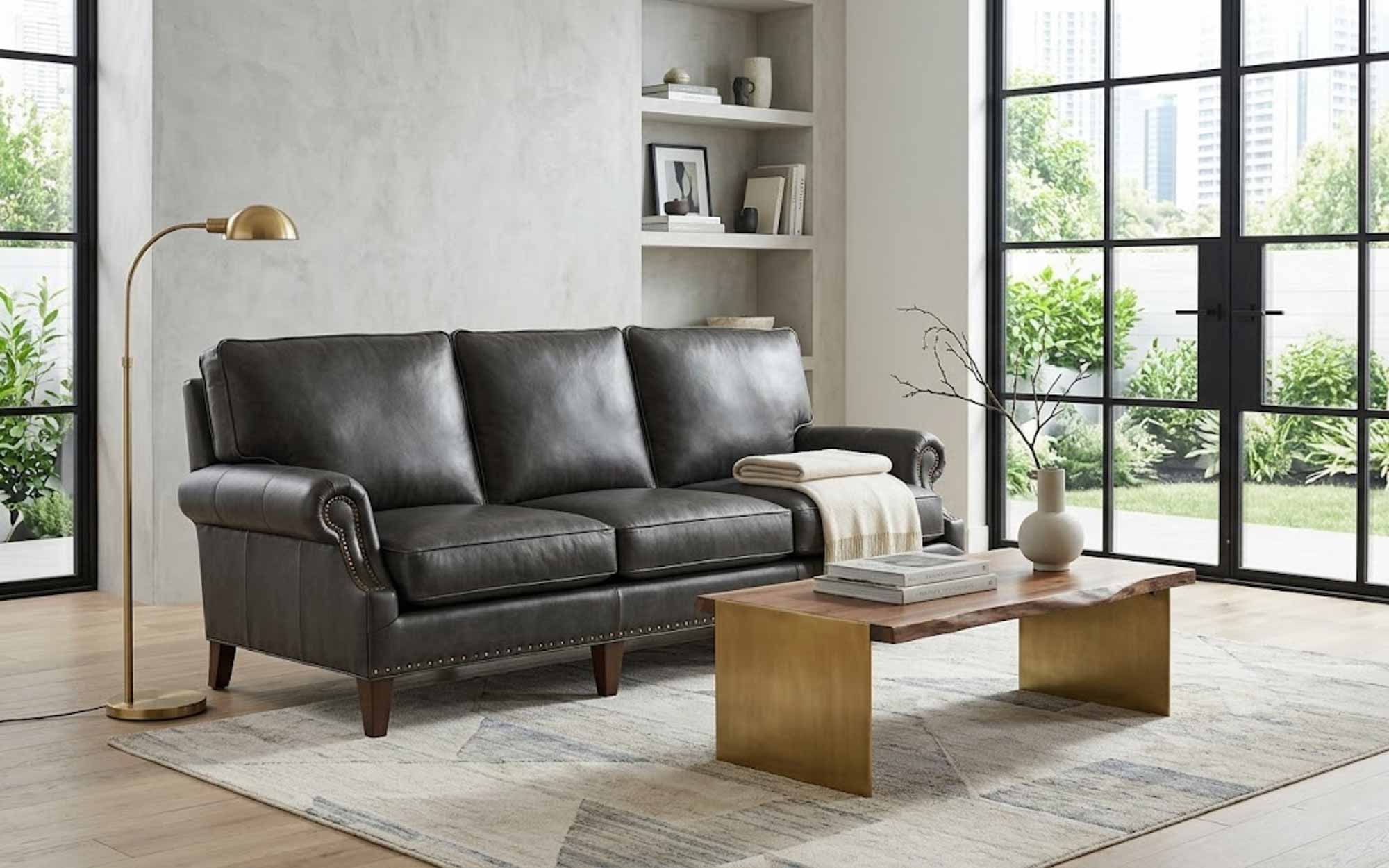 Caroline Leather Sofa - Image 7