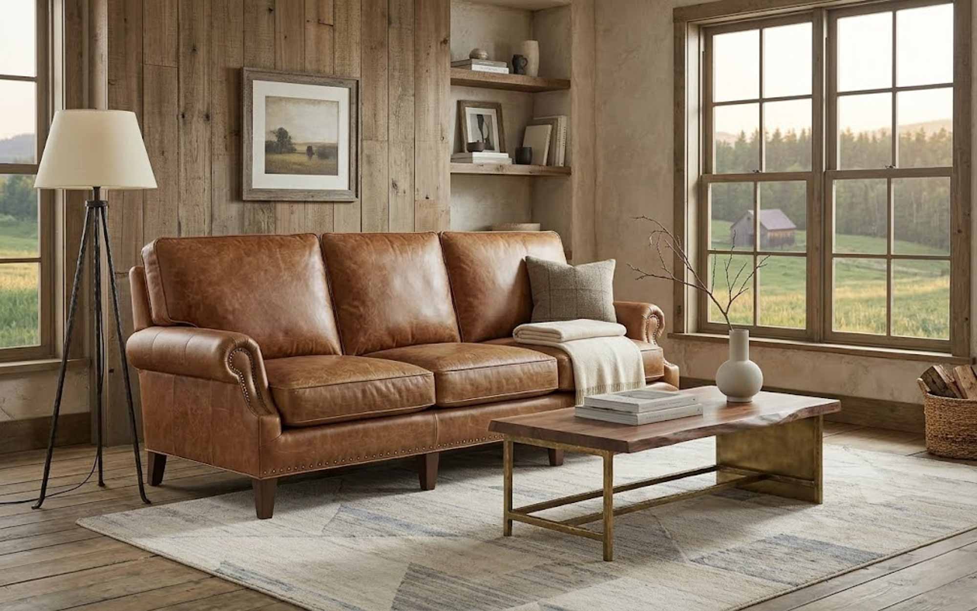 Caroline Leather Sofa - Image 8