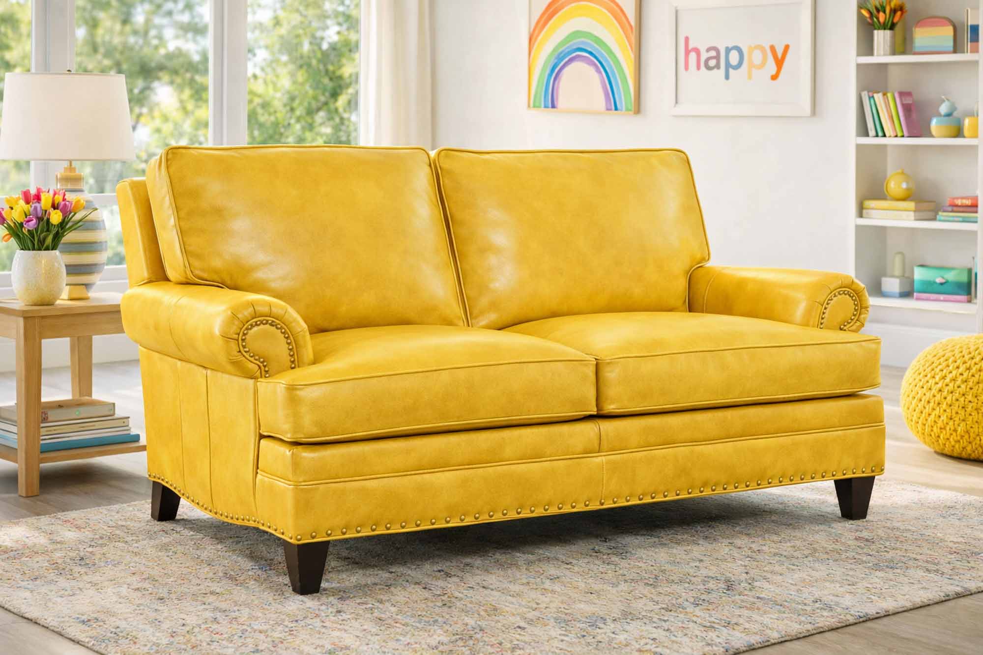 Carrado Leather Loveseat - Image 5