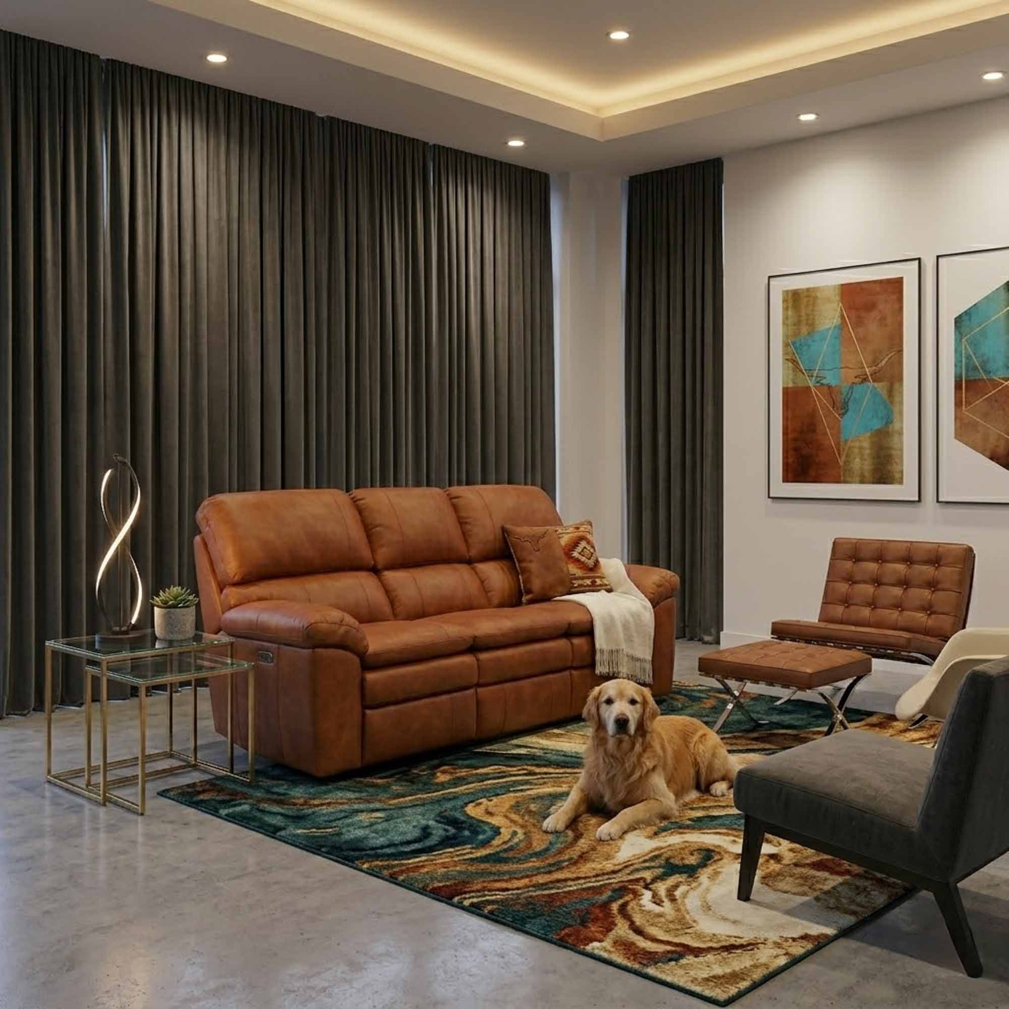 Catera Leather Reclining Sofa - Image 4