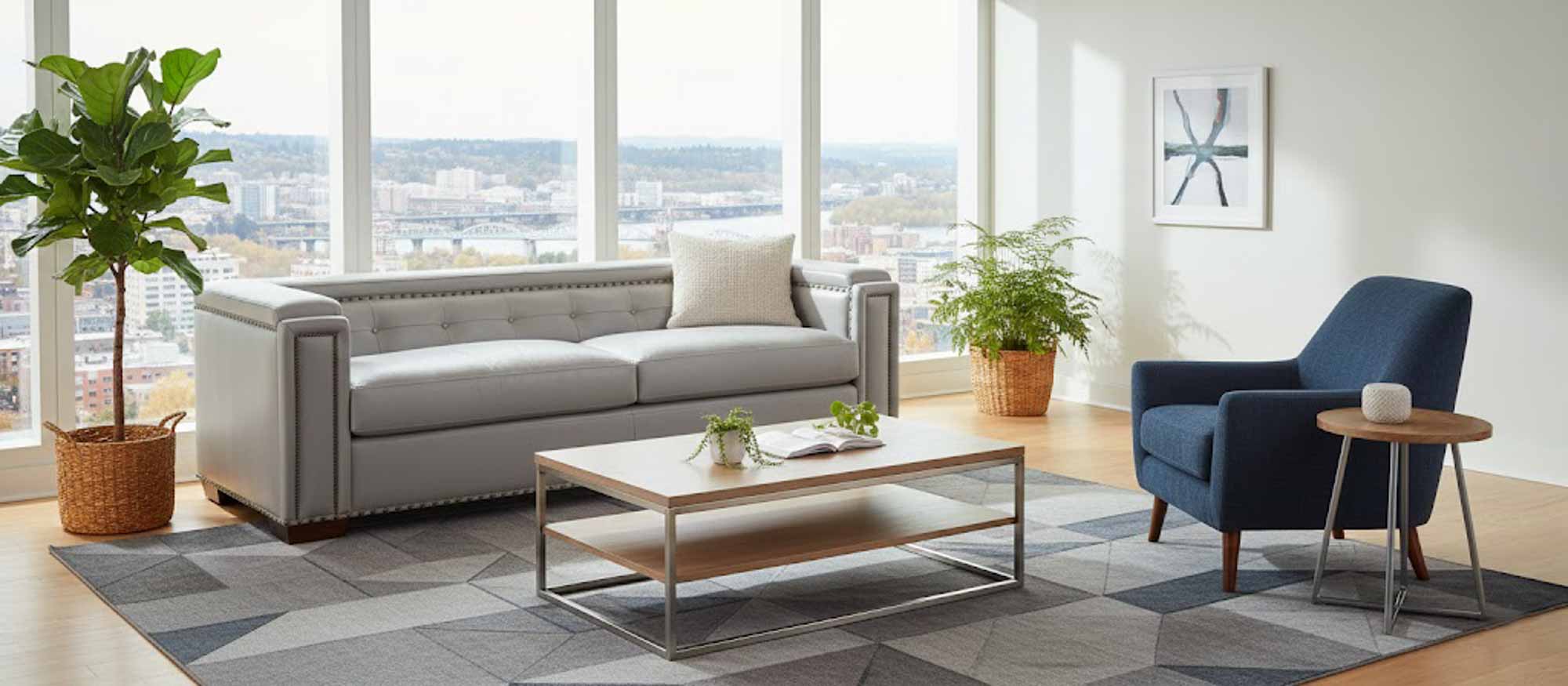 Caudalie Leather Sofa - Image 3