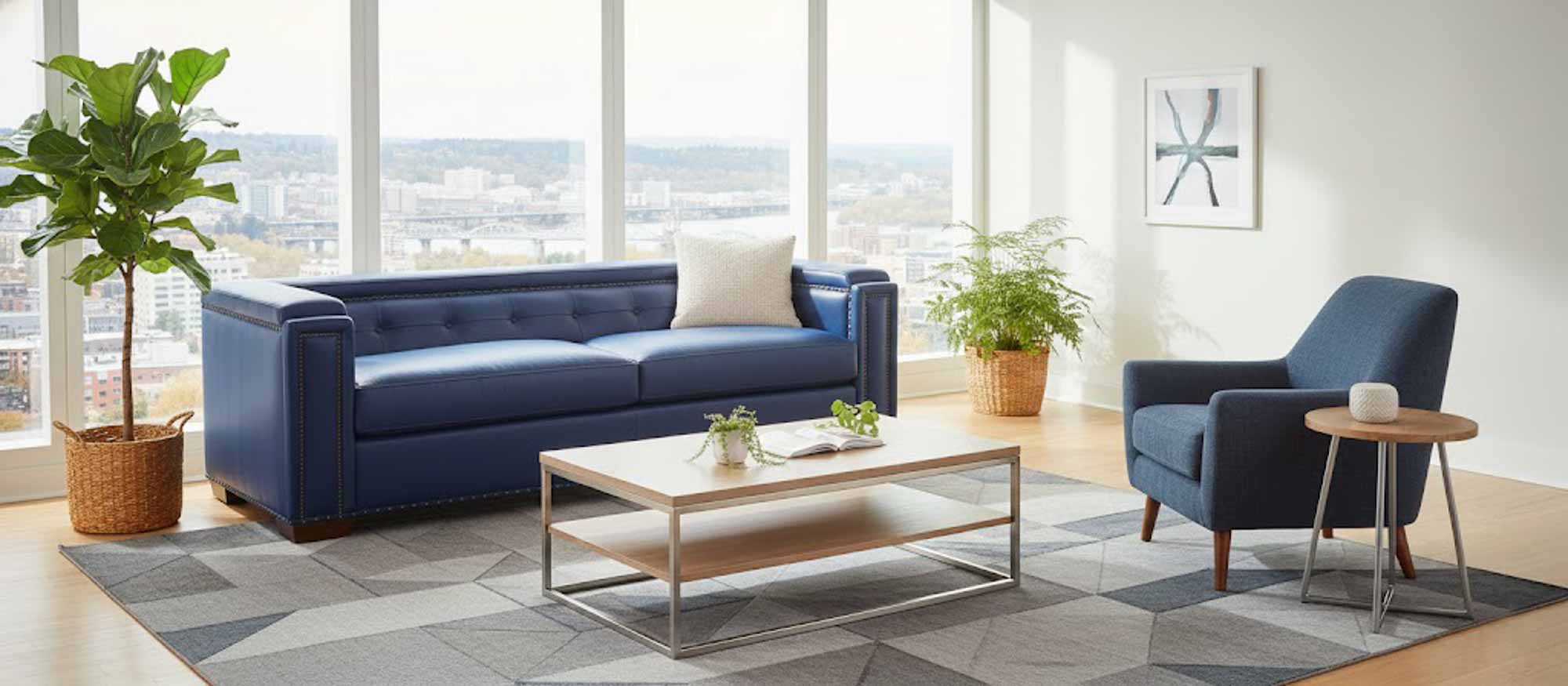Caudalie Leather Sofa - Image 4
