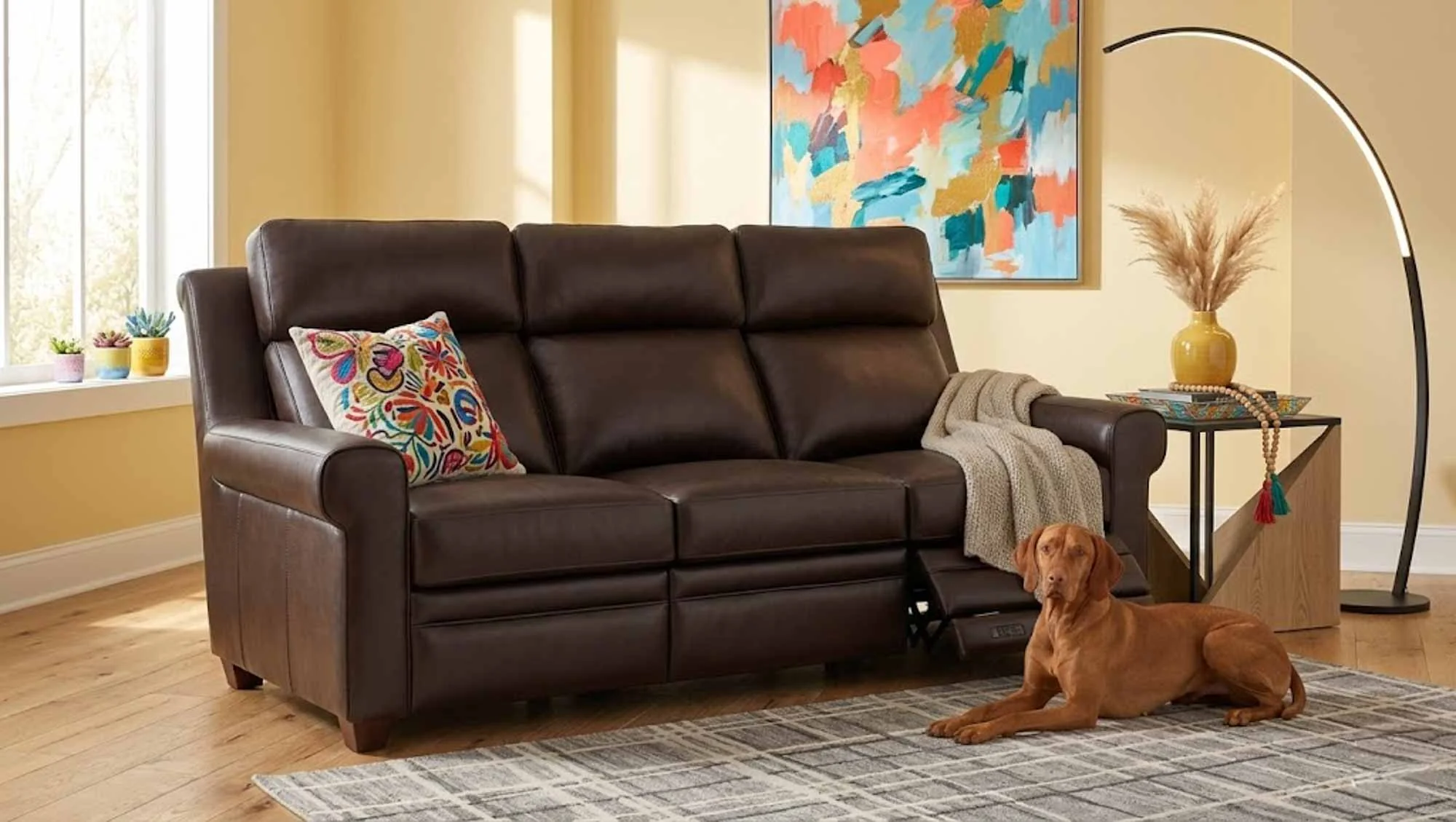 Charmed Leather Power Reclining Sofa With Articulating Headrest - Image 4