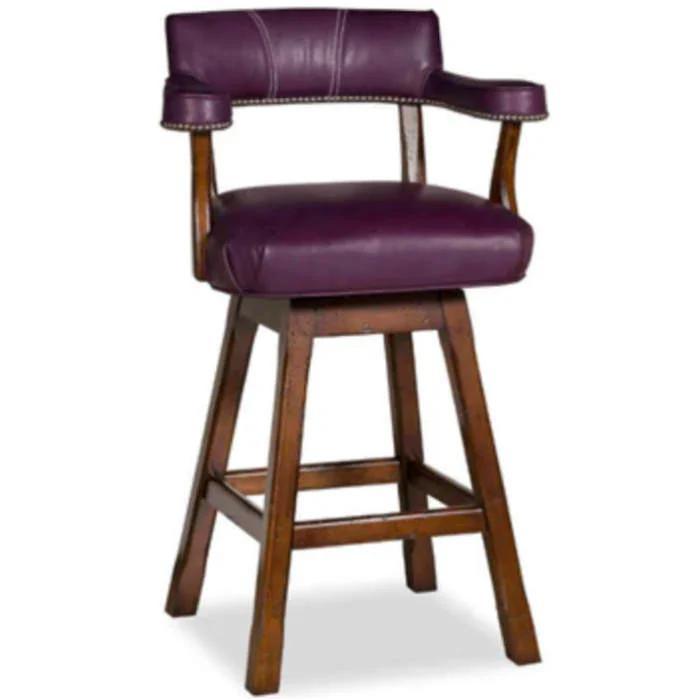Cheers Leather Swivel Bar Stool - Image 3