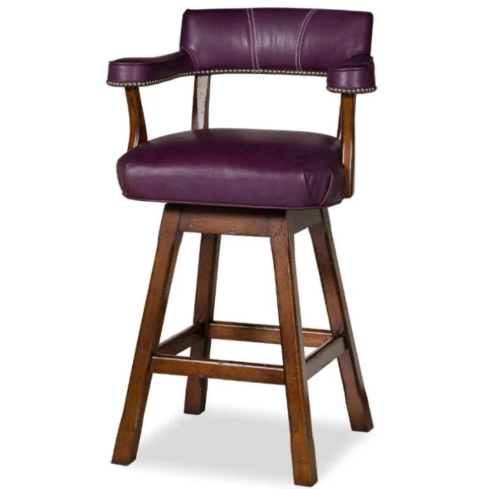 Cheers Leather Swivel Bar Stool - Image 4
