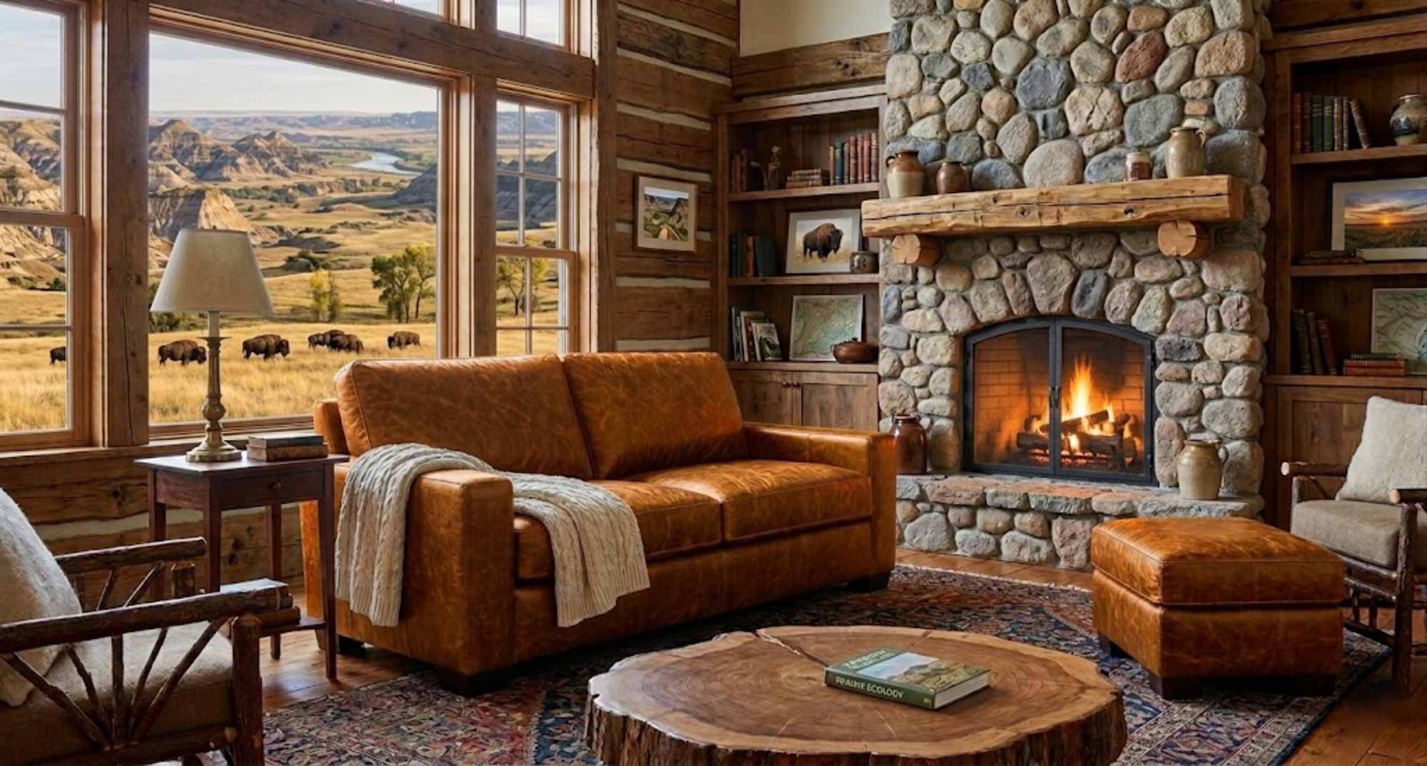 Chesapeake Leather Loveseat - Image 4