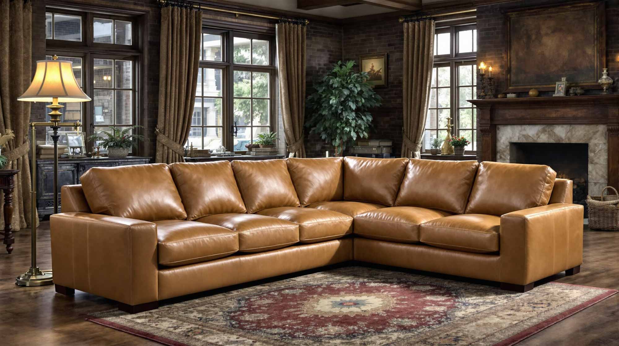 Chesapeake Leather Sectional - Image 4