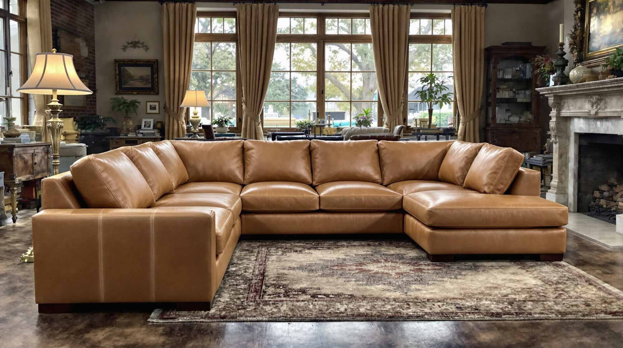 Chesapeake Leather Sectional - Image 5