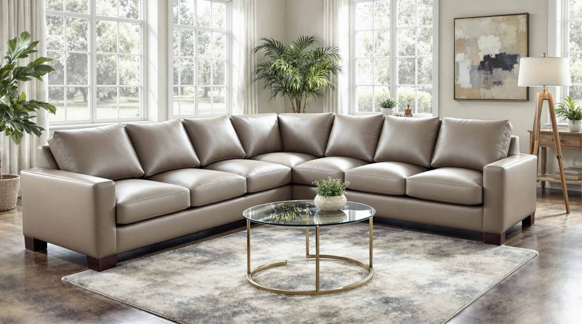 Chesapeake Leather Sectional - Image 6