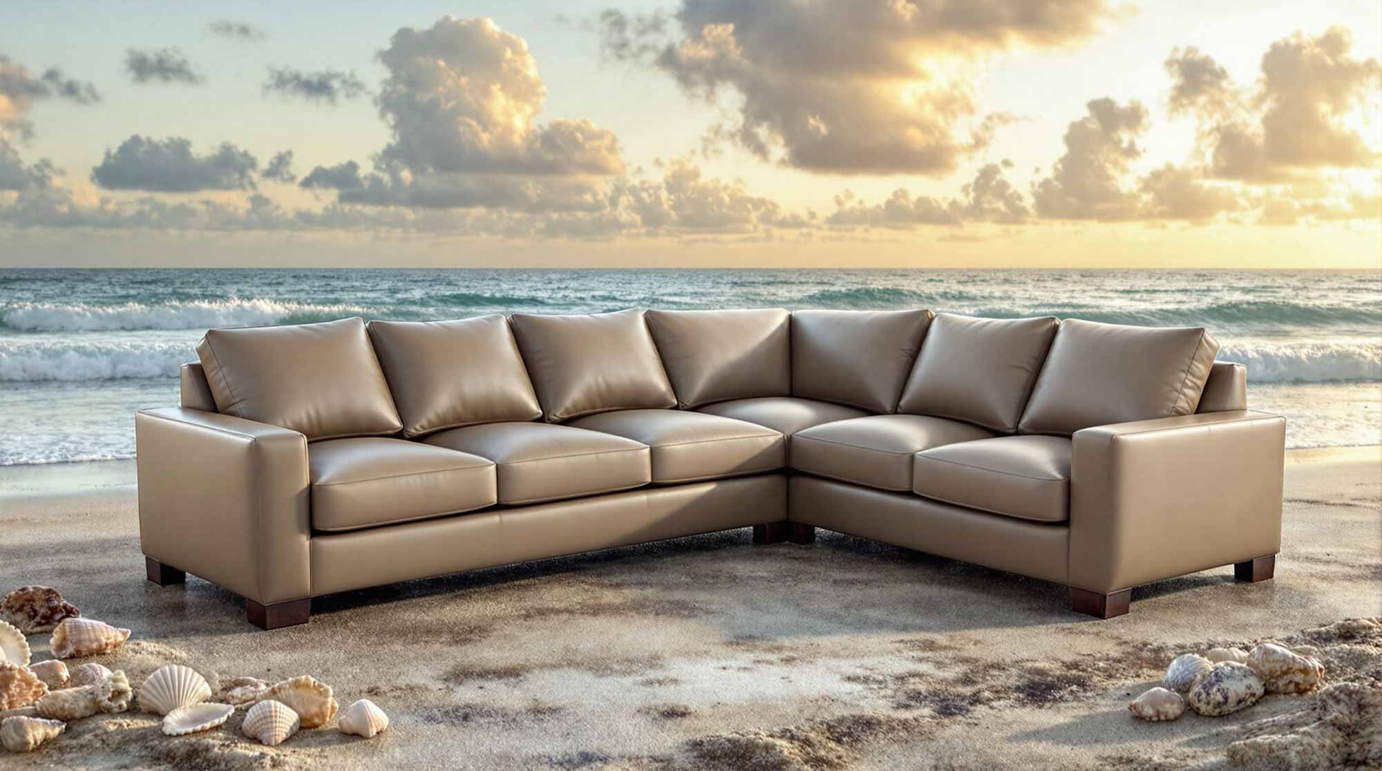 Chesapeake Leather Sectional - Image 8