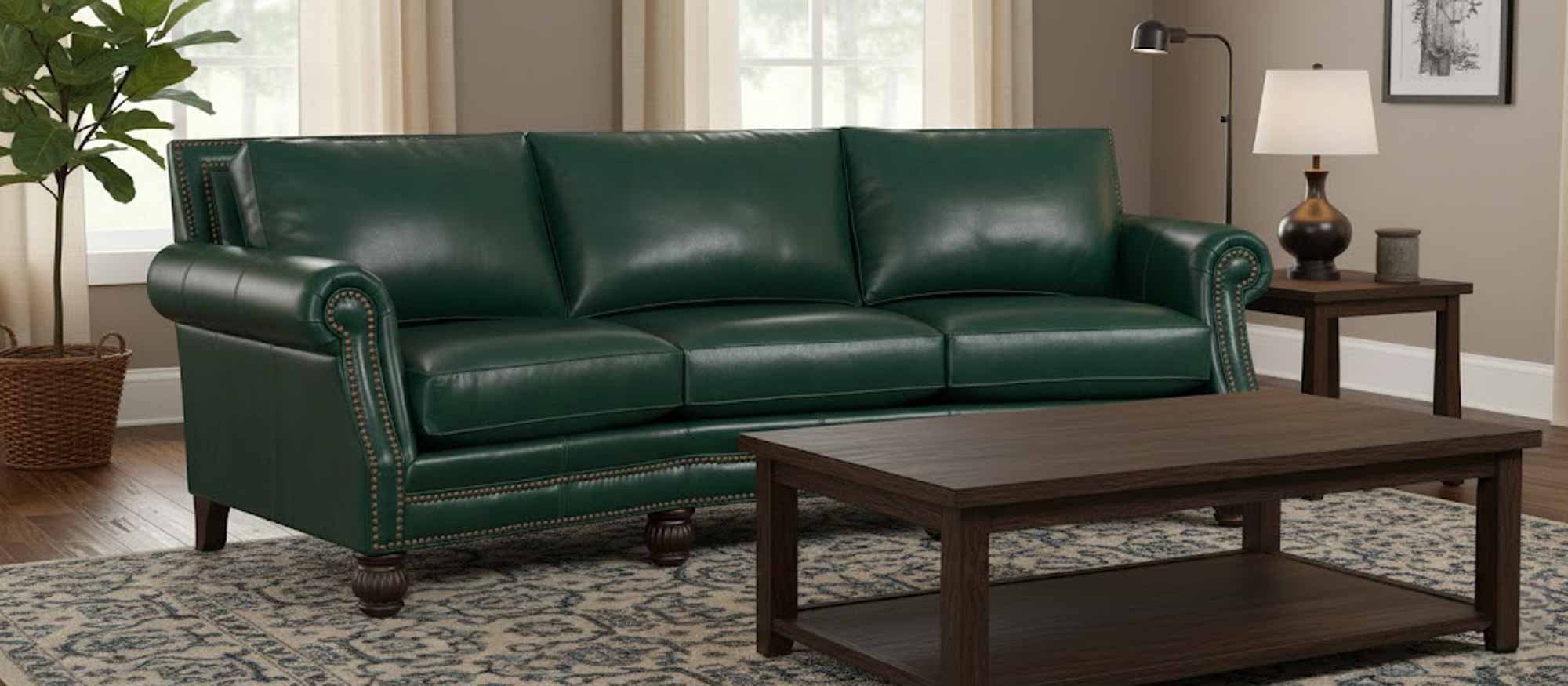 Chex Leather Conversation Sofa - Image 3