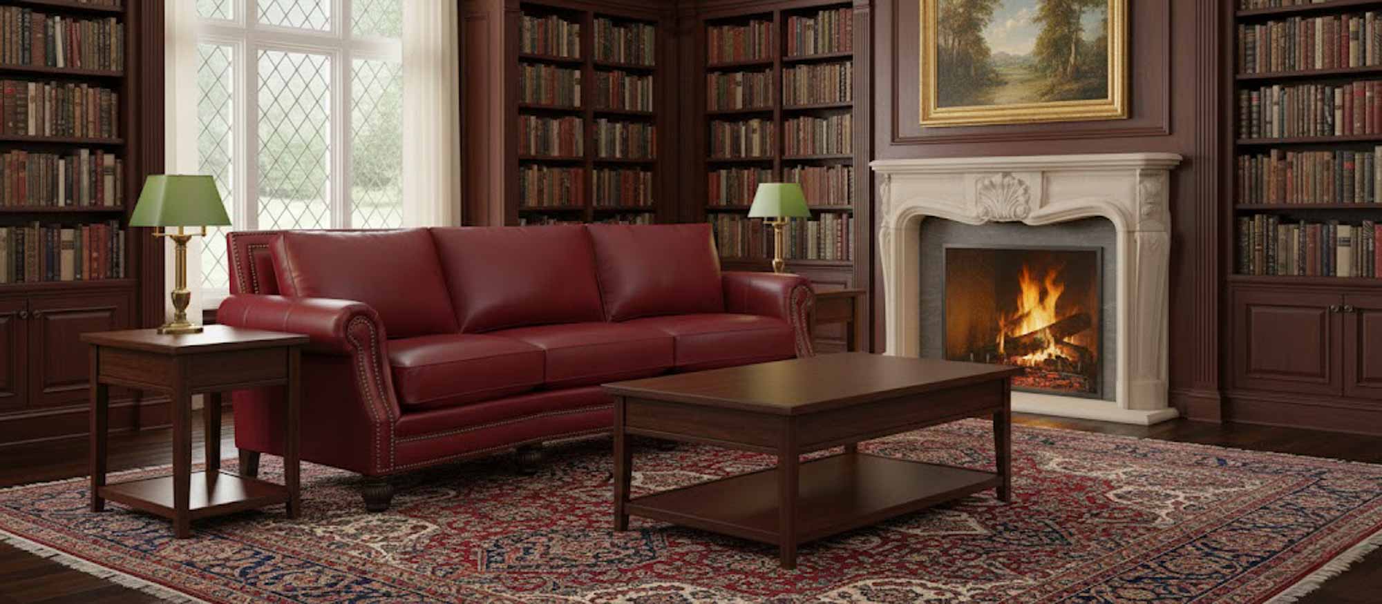 Chex Leather Conversation Sofa - Image 5