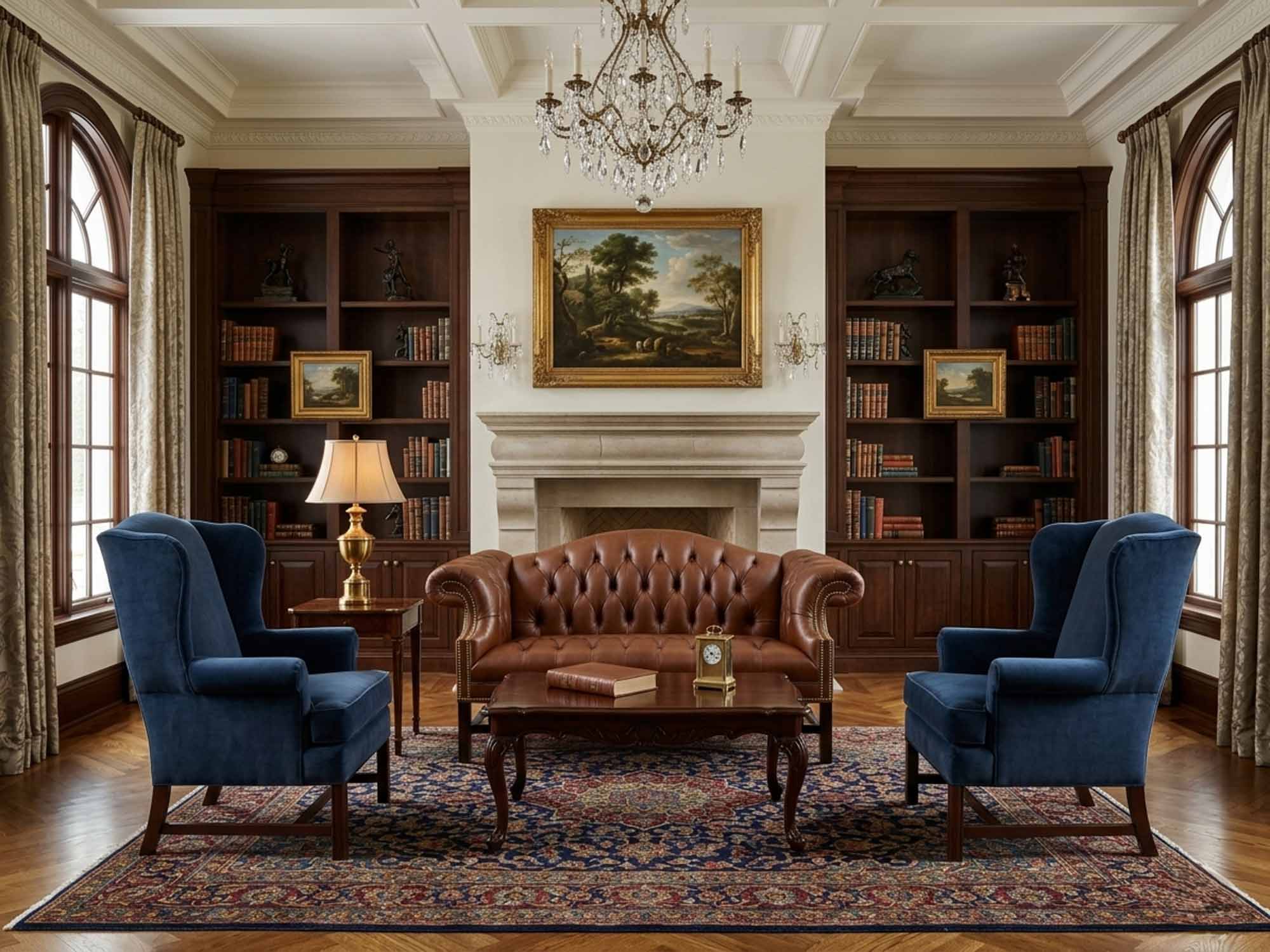 Chippendale Leather Loveseat - Image 3