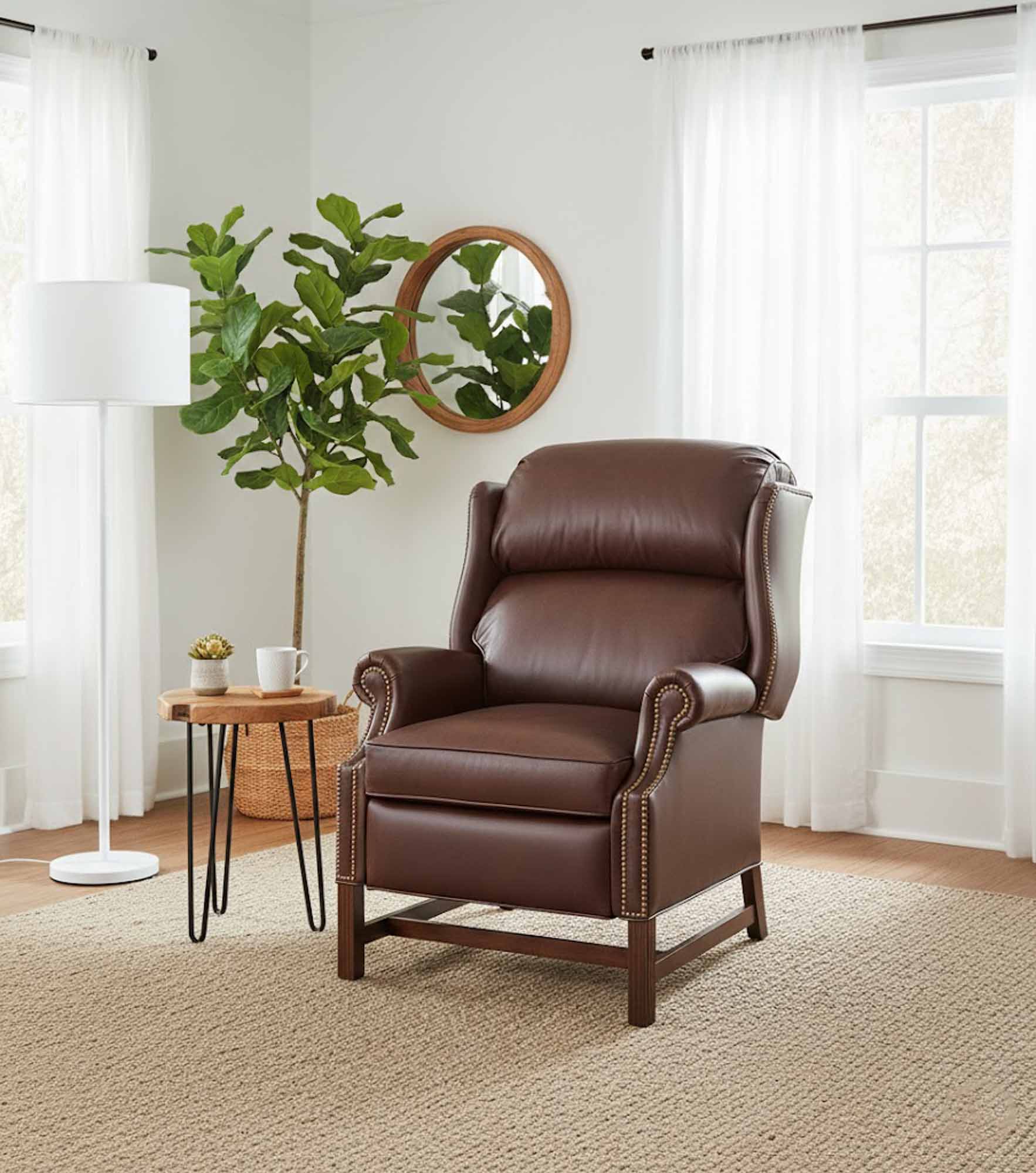 Chippendale Leather Recliner - Image 5