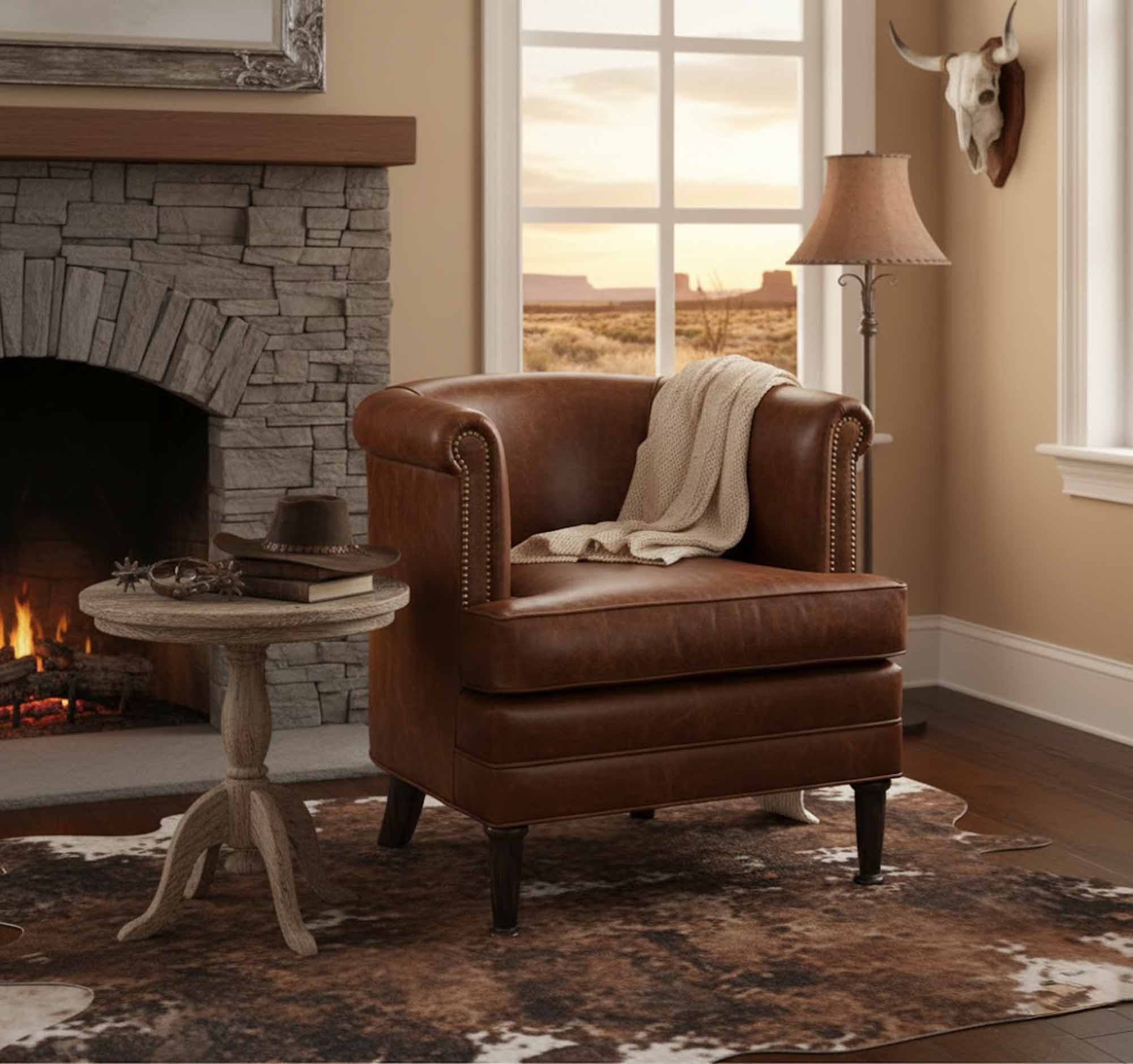 Wayne Leather Chair - Image 3