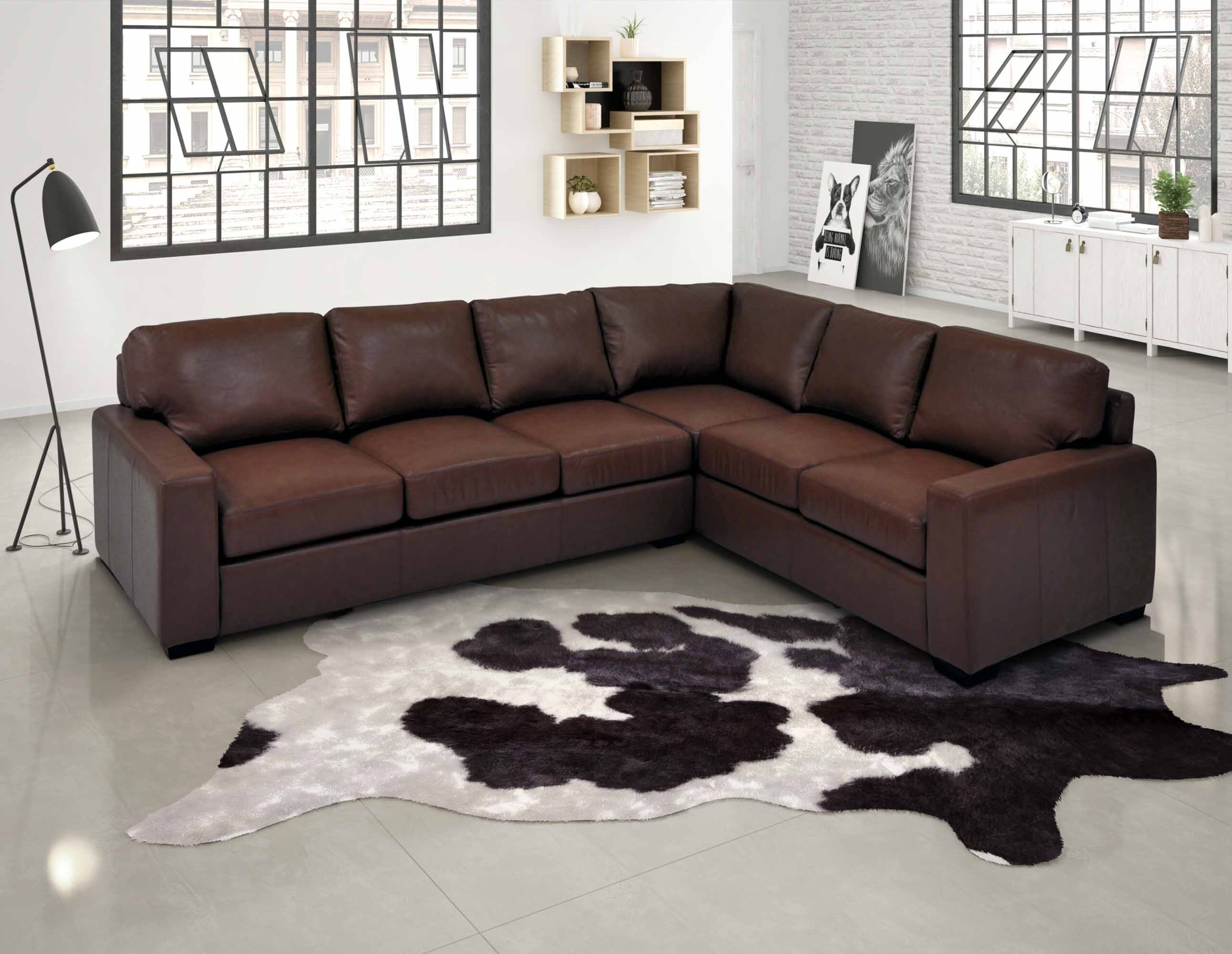 City Craft Leather Sectional - Image 3